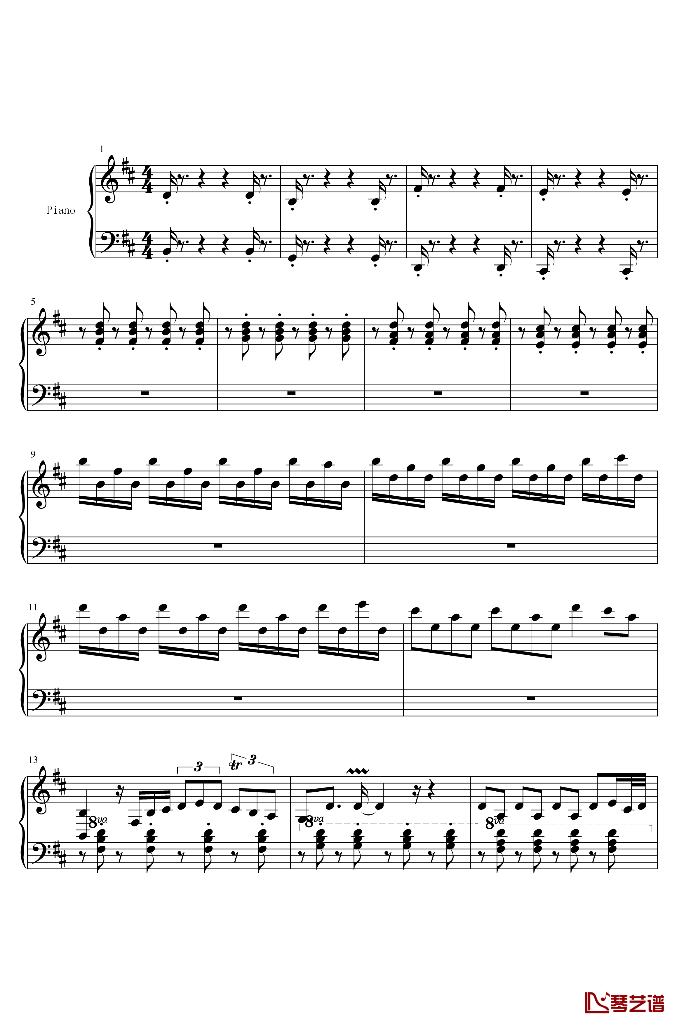 despacito钢琴谱-peter bence