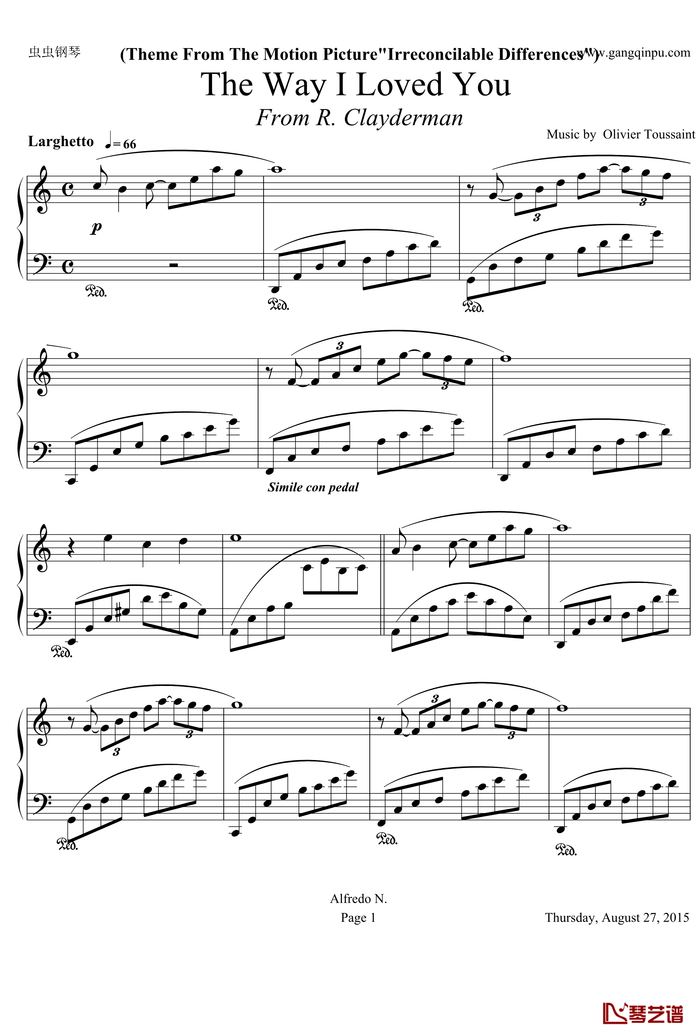 The Way I Loved You 钢琴谱-2&amp;amp;apos;32-克莱德曼