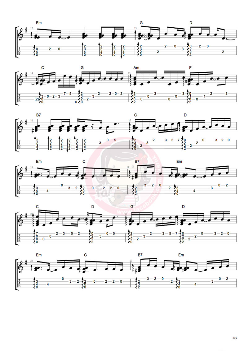 十年(明年今日)ukulele指弹谱-SOLO独奏尤克里里谱