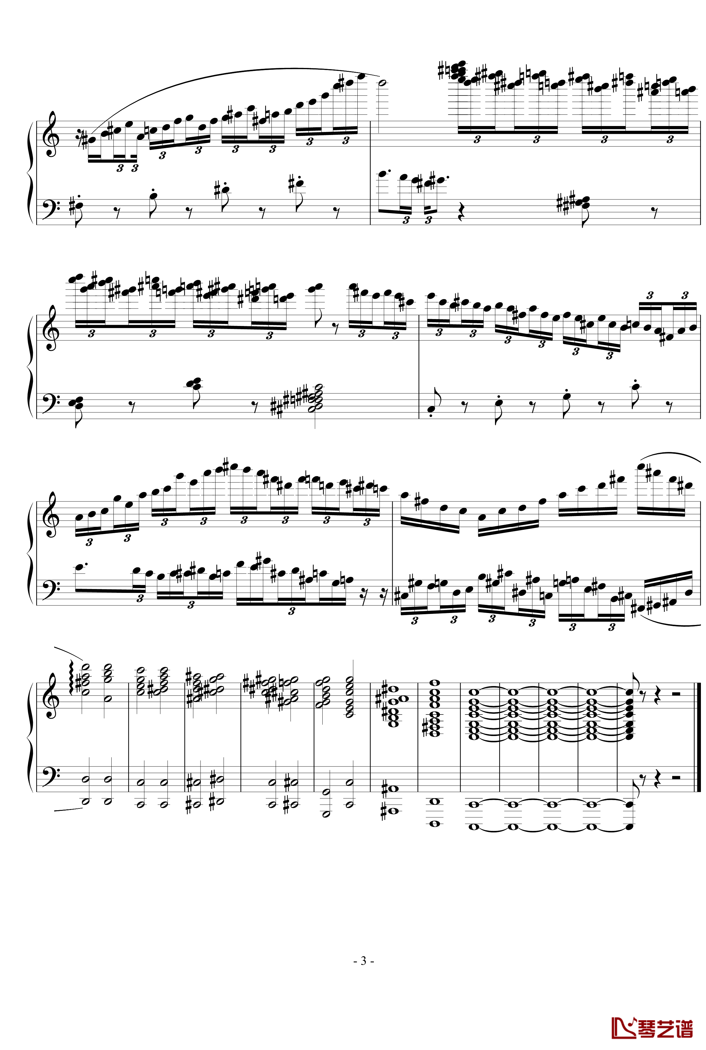戏谑曲钢琴谱-完美的C大调-流行追梦人