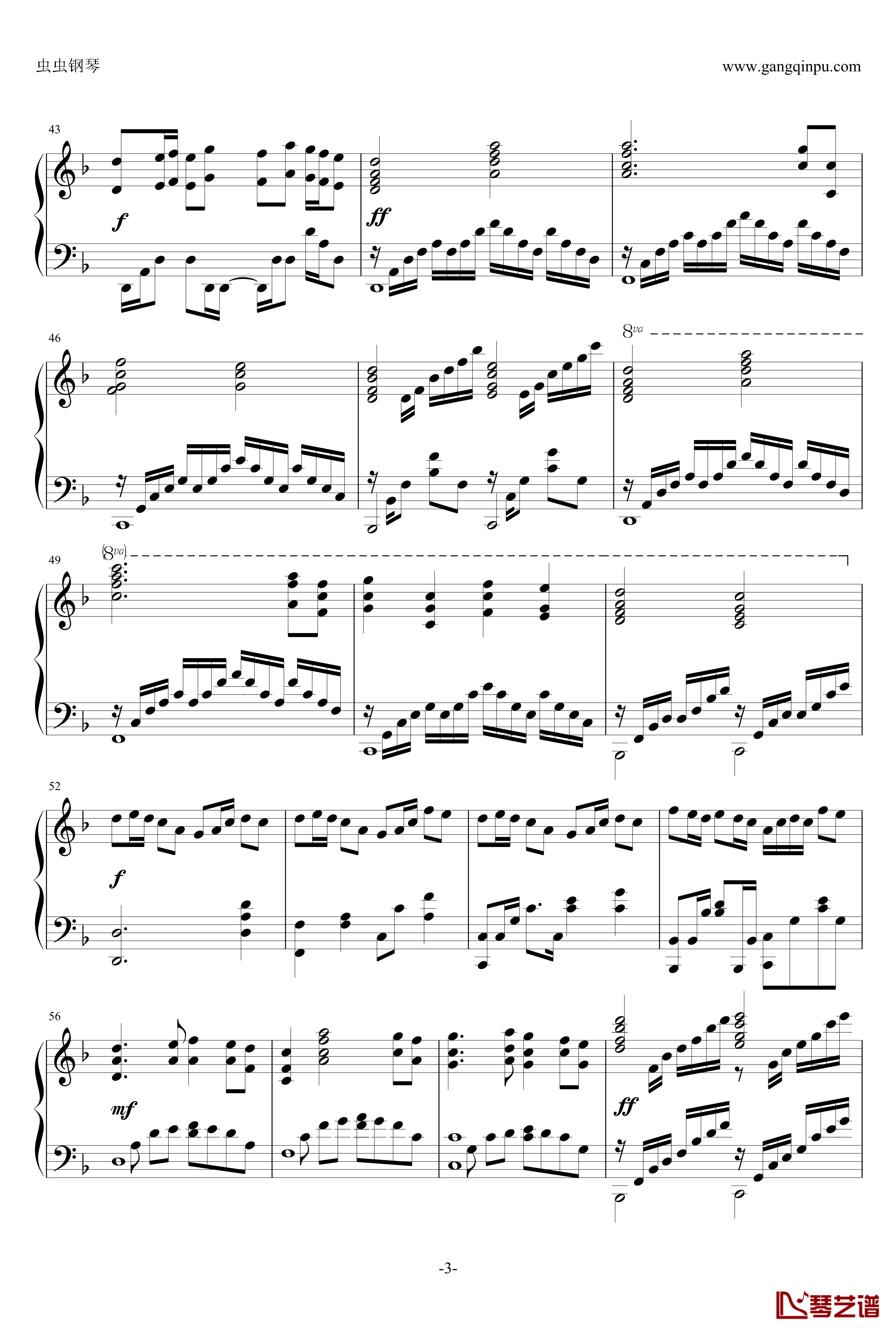 Fairy Tail Main Theme钢琴谱-妖精的尾巴主体变奏曲