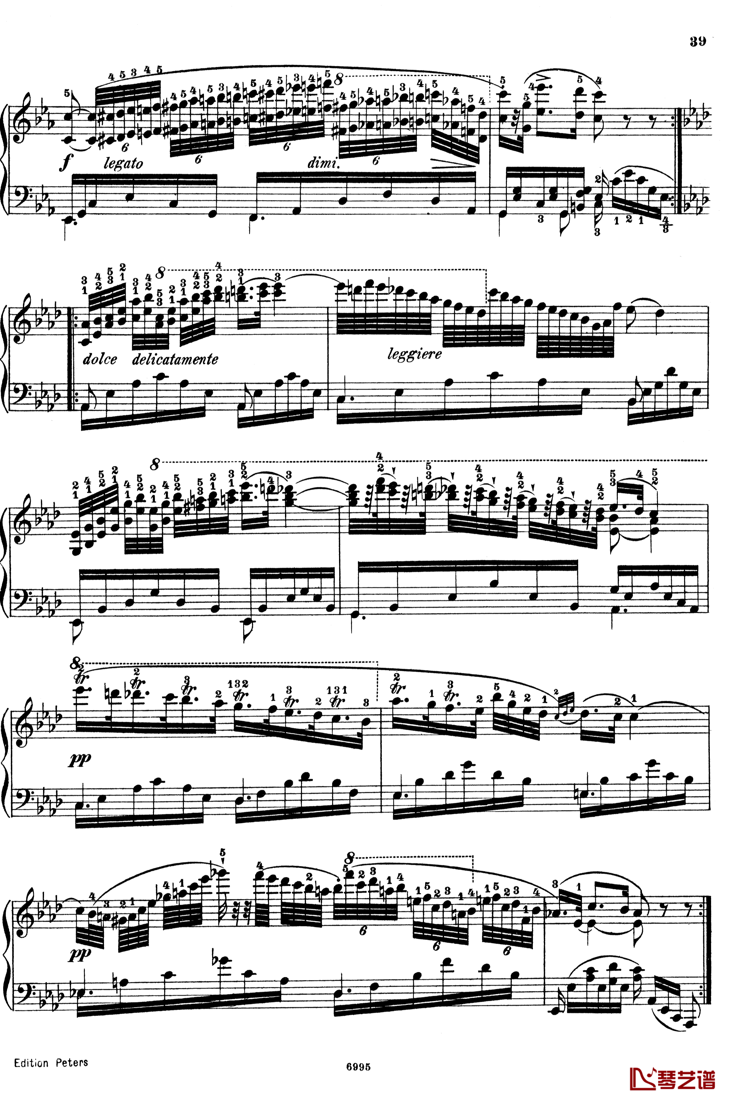 车尔尼练习曲钢琴谱-Op.365 No.15-车尔尼-Czerny