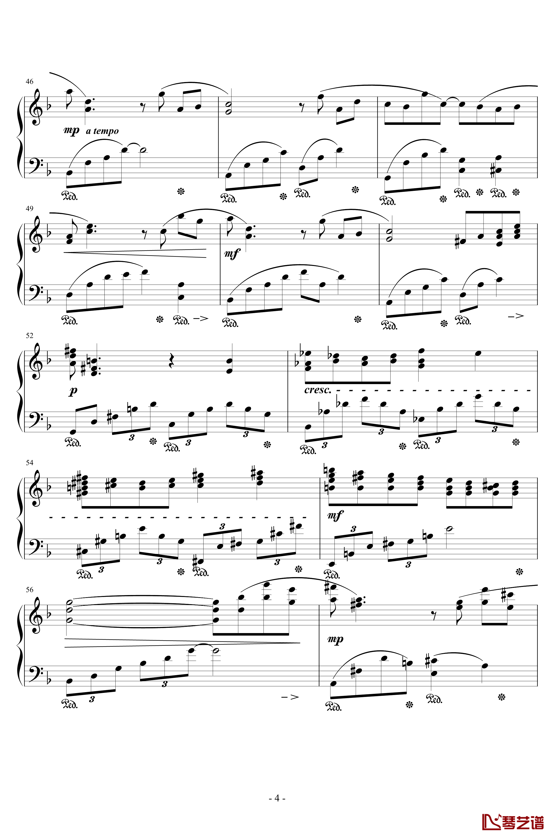 最终幻想7蒂法主题曲钢琴谱-ティファのテーマ-植松伸夫