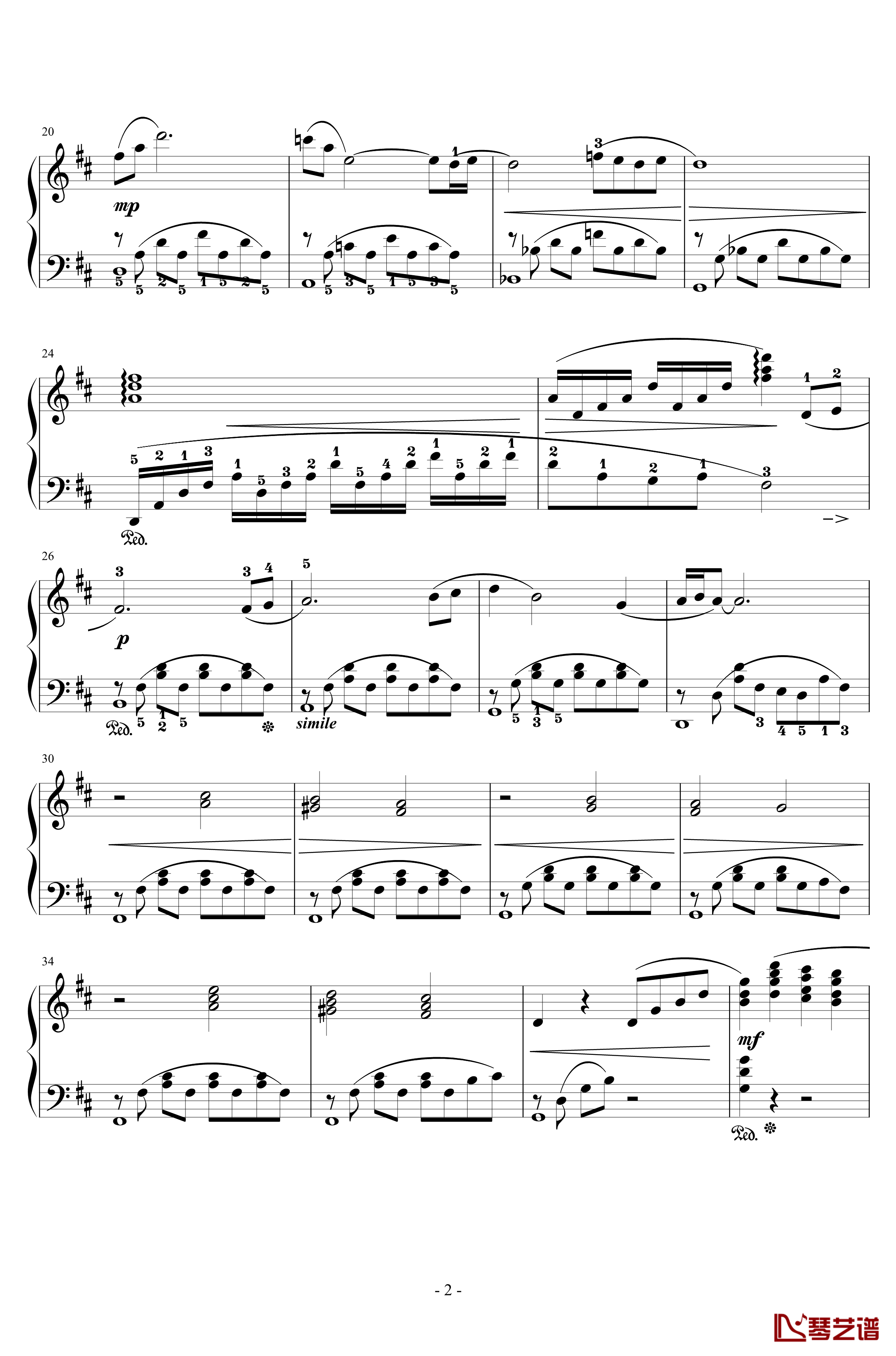 最终幻想7爱丽丝的主题钢琴谱-完整版本-植松伸夫