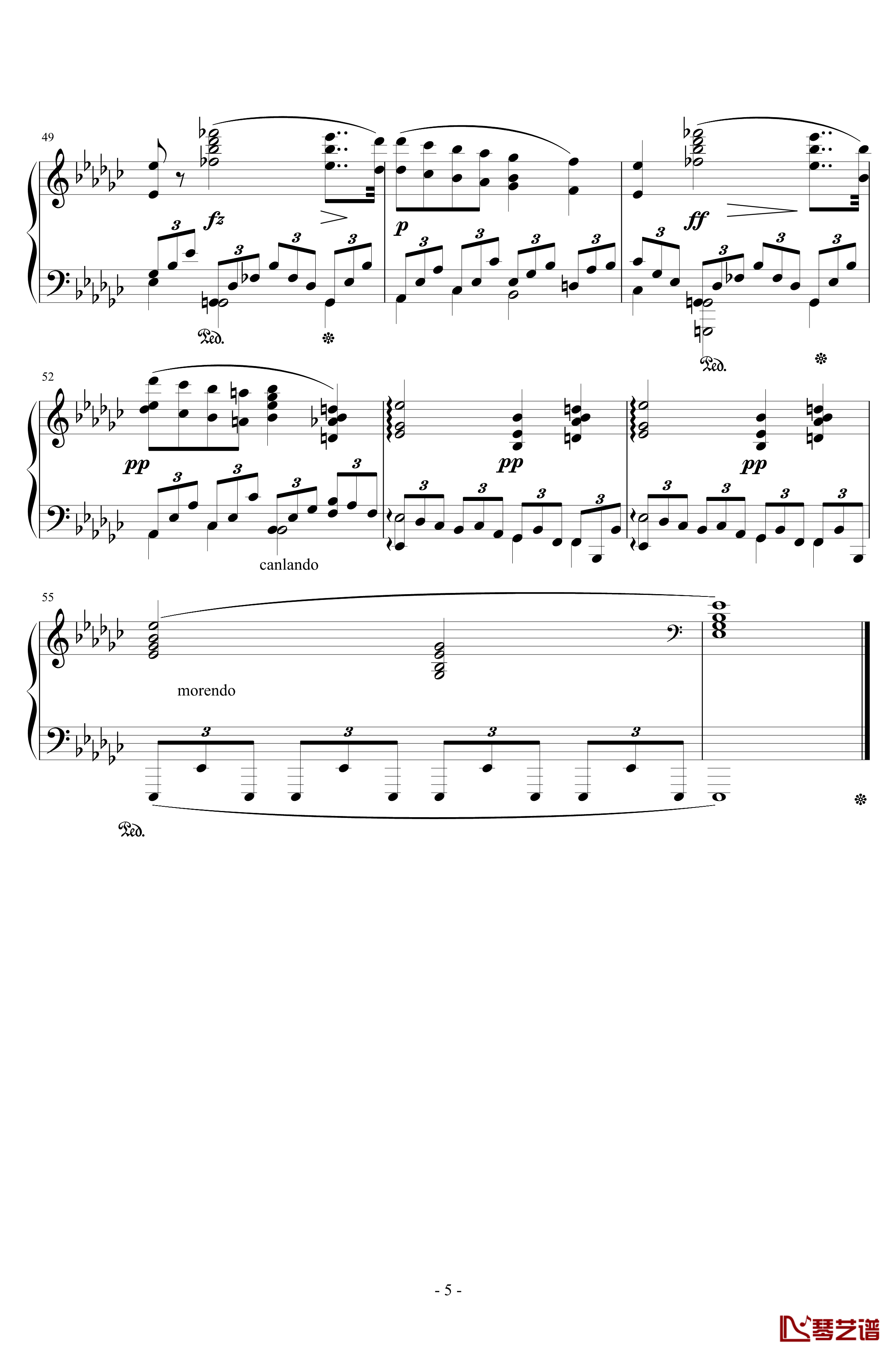 降e小调浪漫曲钢琴谱-Op.755  No.12-车尔尼-Czerny