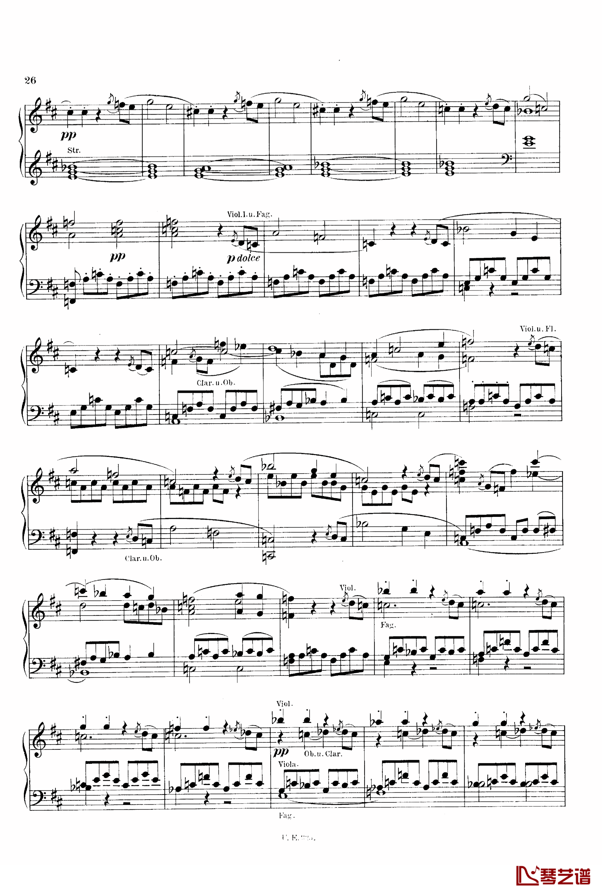 D大调第一交响曲 D.82钢琴谱-舒伯特