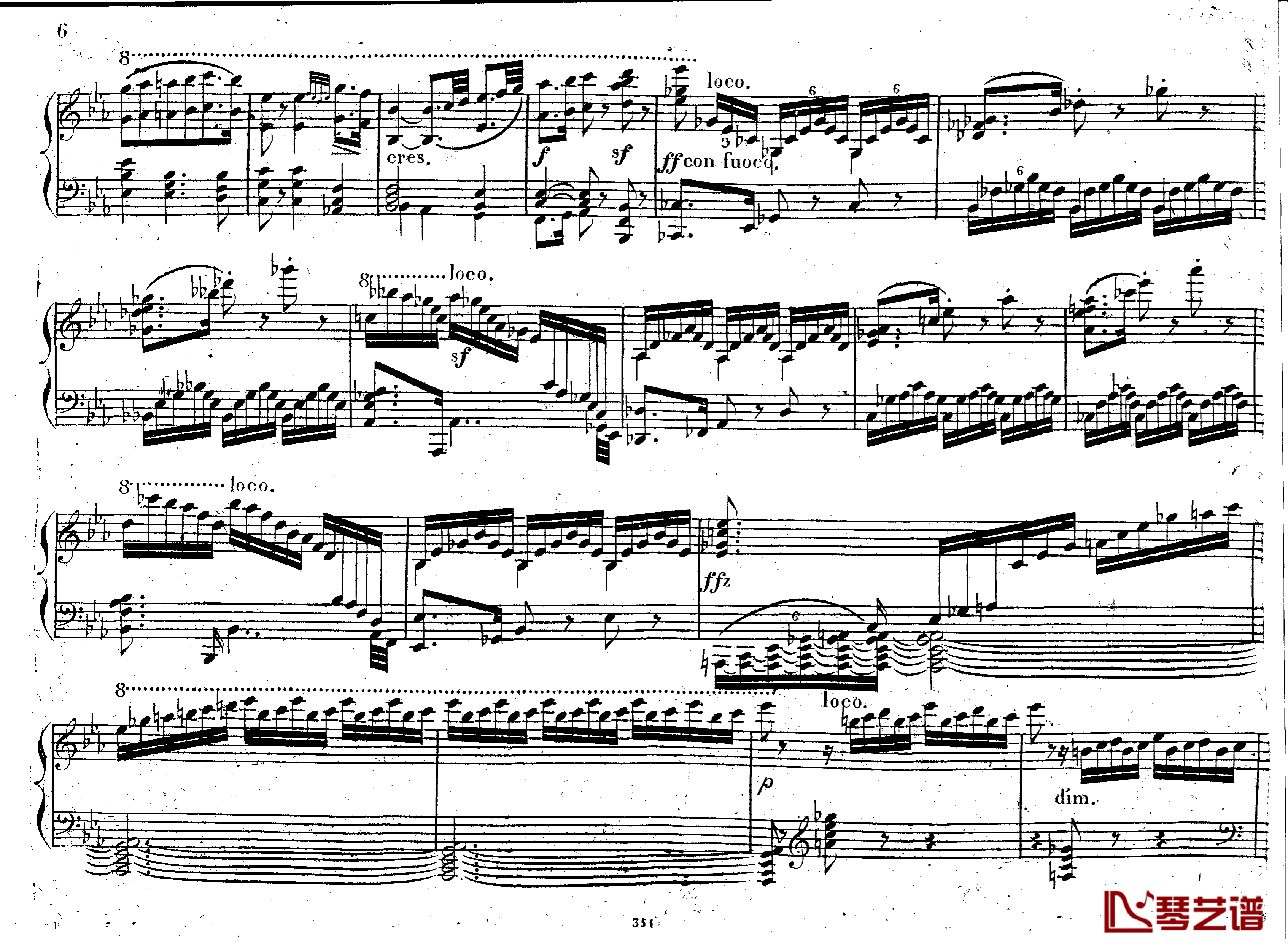 降E大调第八钢琴奏鸣曲 Op.144钢琴谱-车尔尼-Czerny