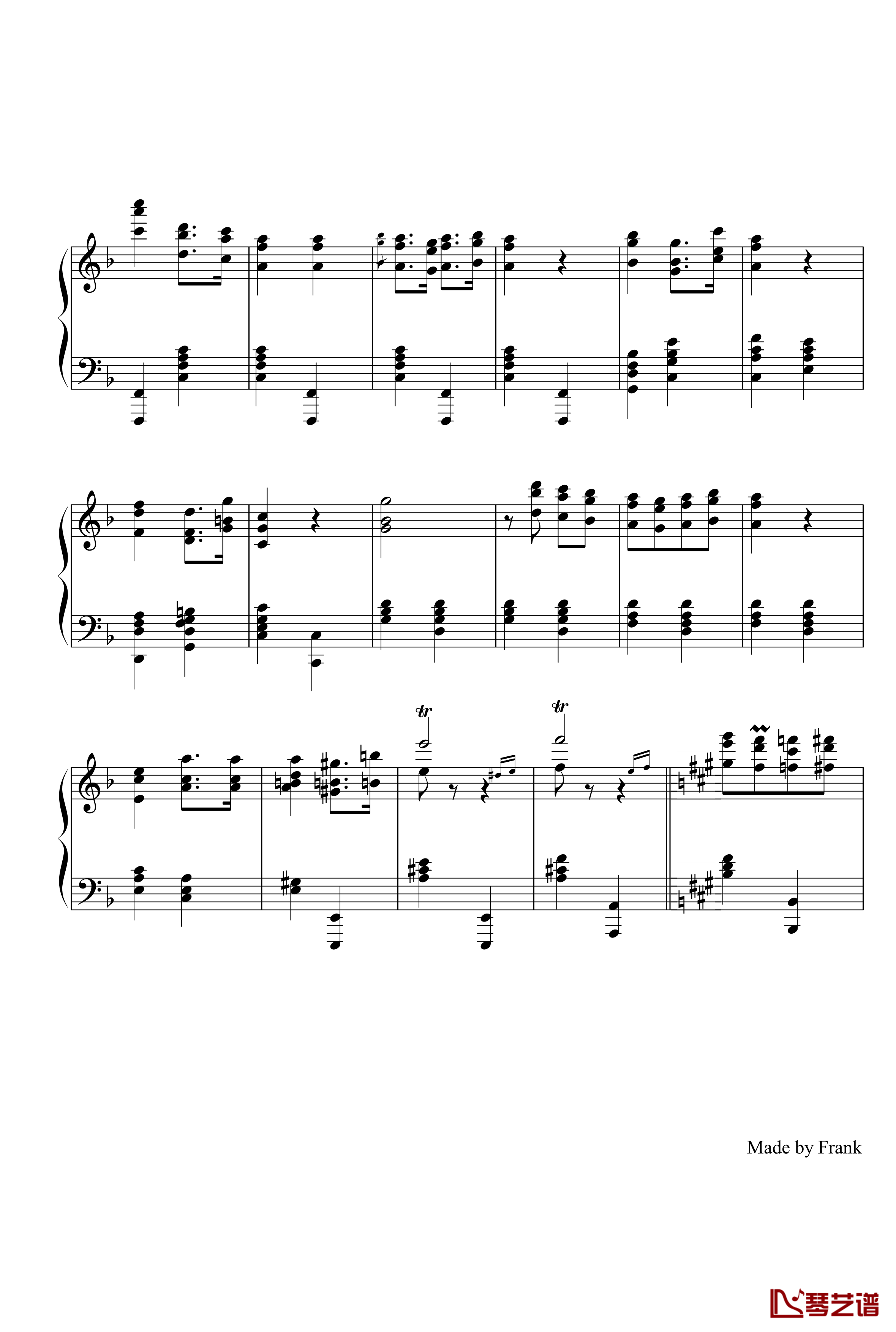 卡门序曲钢琴谱-比才-Bizet