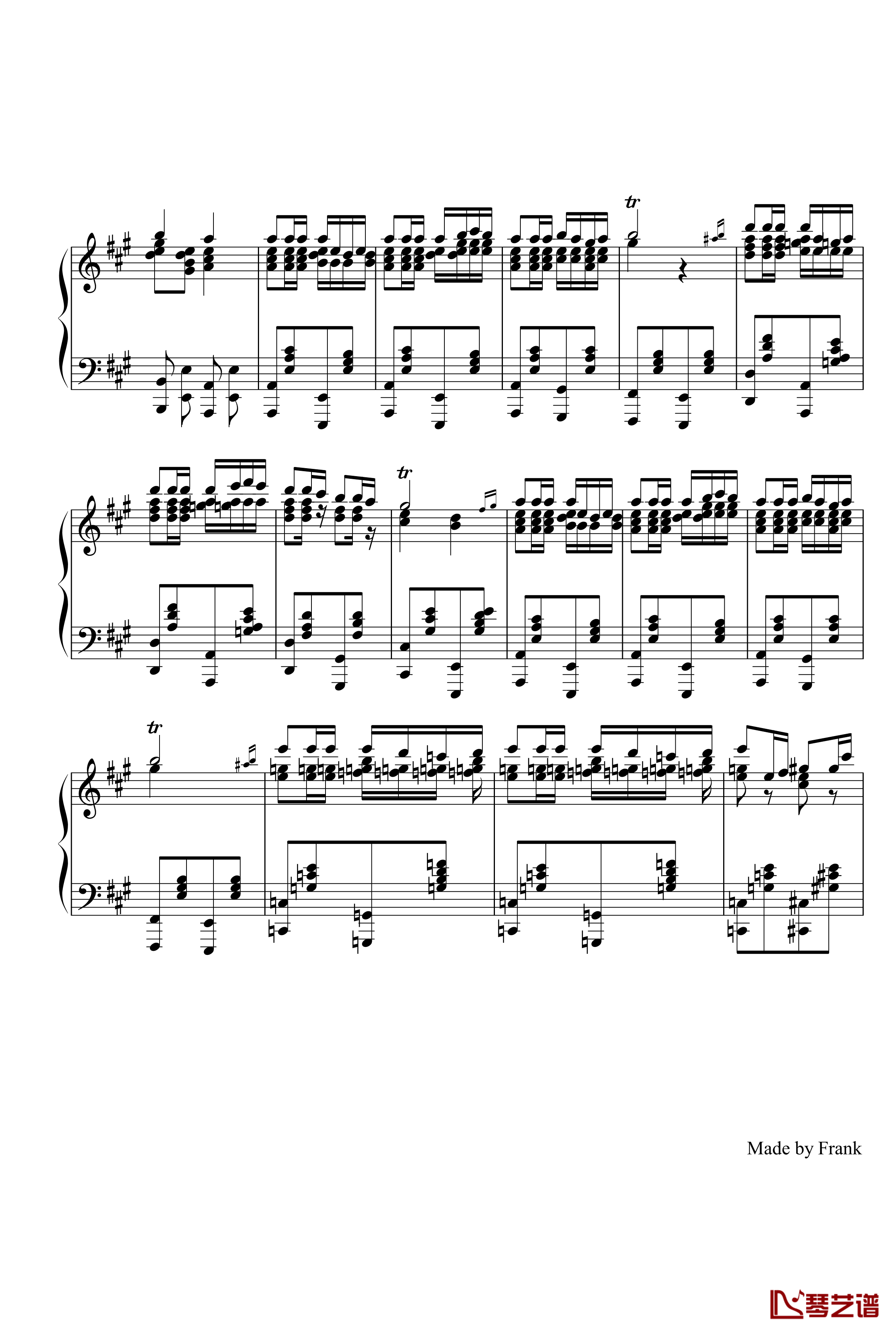 卡门序曲钢琴谱-比才-Bizet