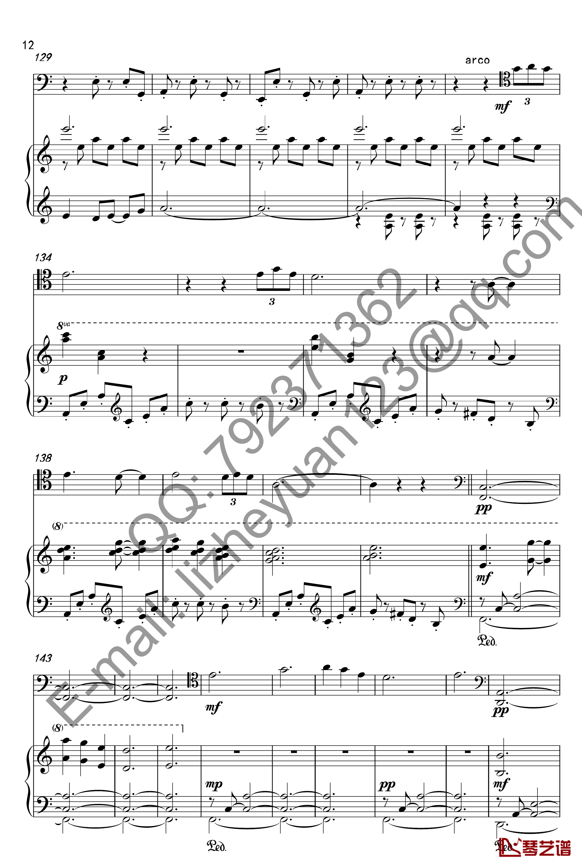 唐顿庄园主题曲钢琴谱-钢琴+大提琴-唐顿庄园
