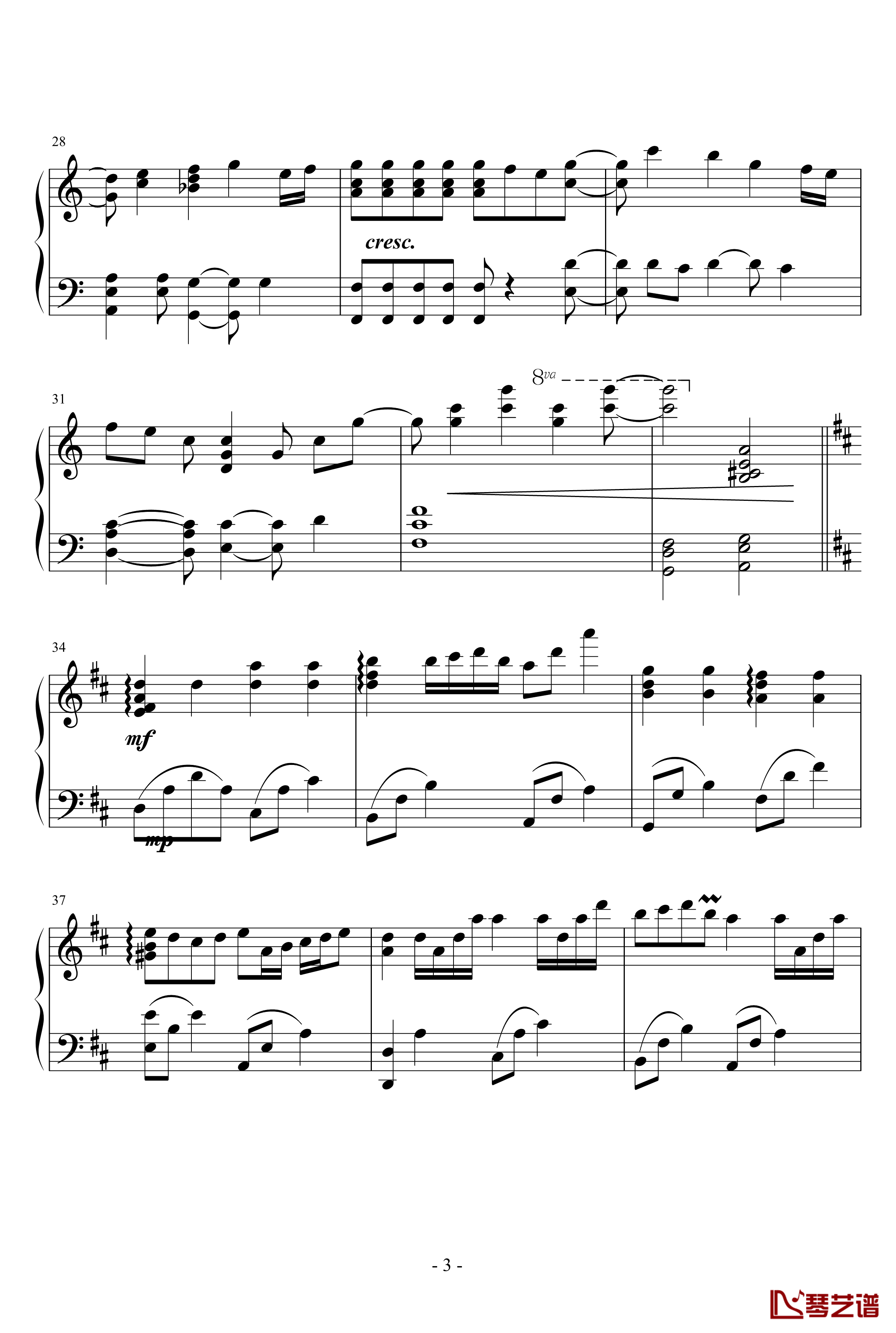 小星星幻想曲钢琴谱-完美版-V.K克