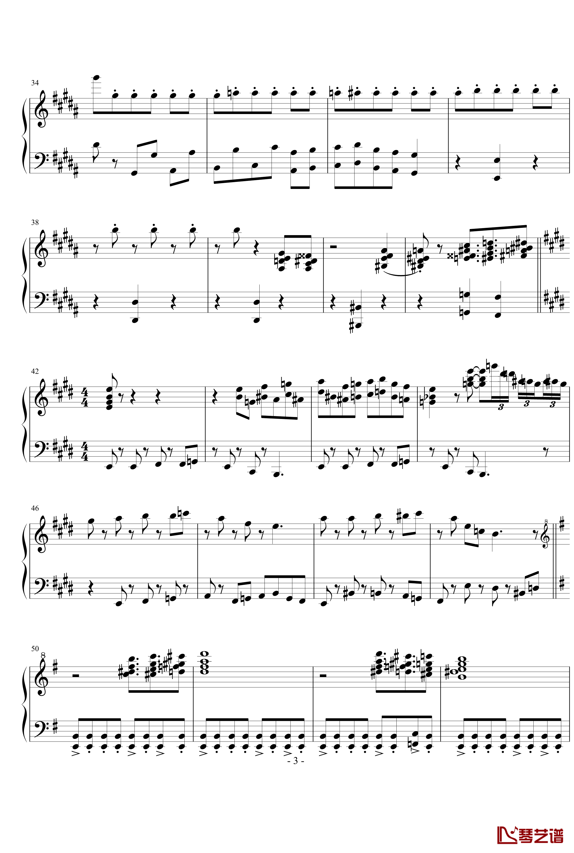 最早期风格钢琴谱-II-流行追梦人