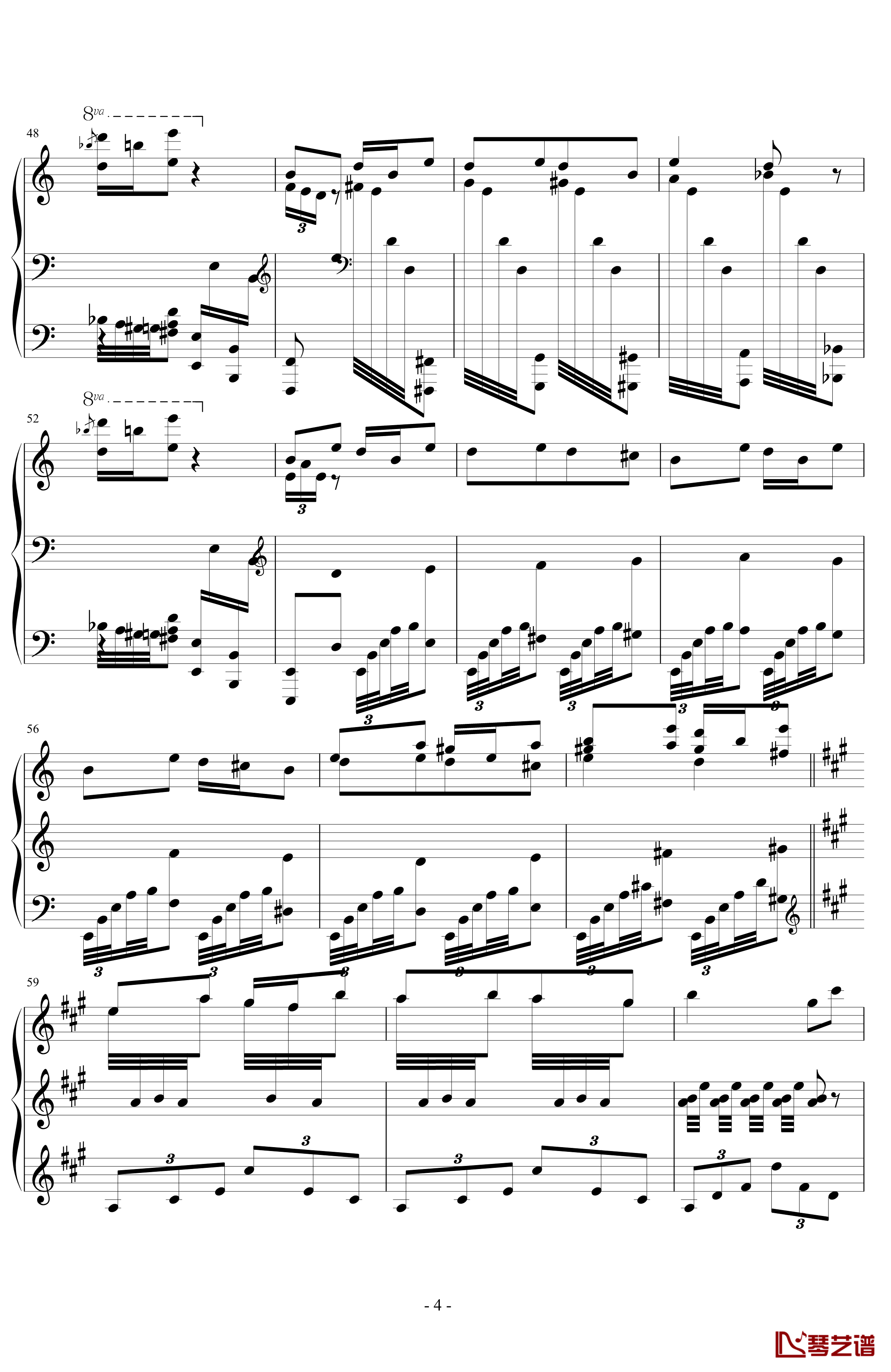 彼得鲁什卡钢琴谱-斯特拉文斯基