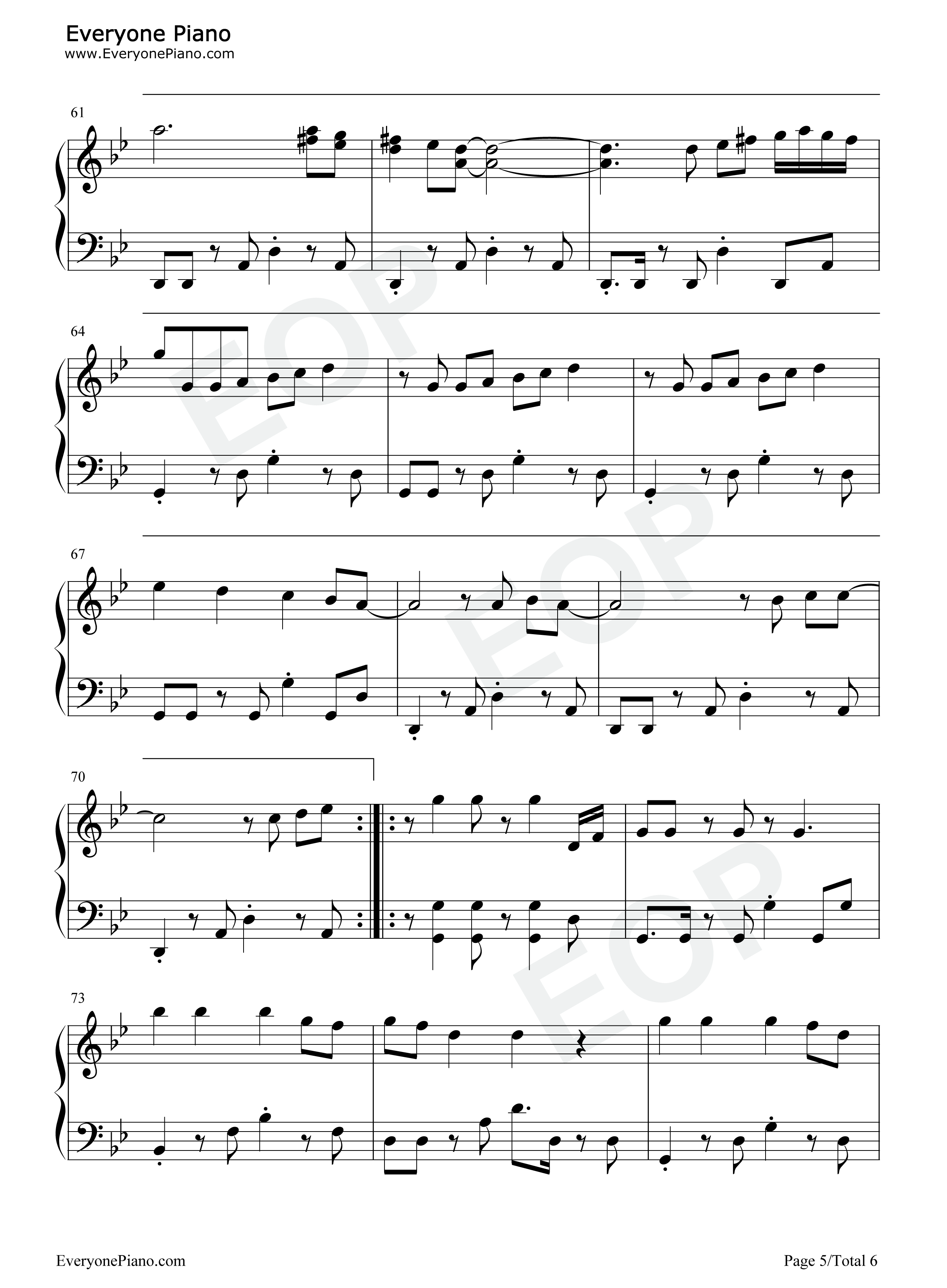波斯猫钢琴谱-S.H.E