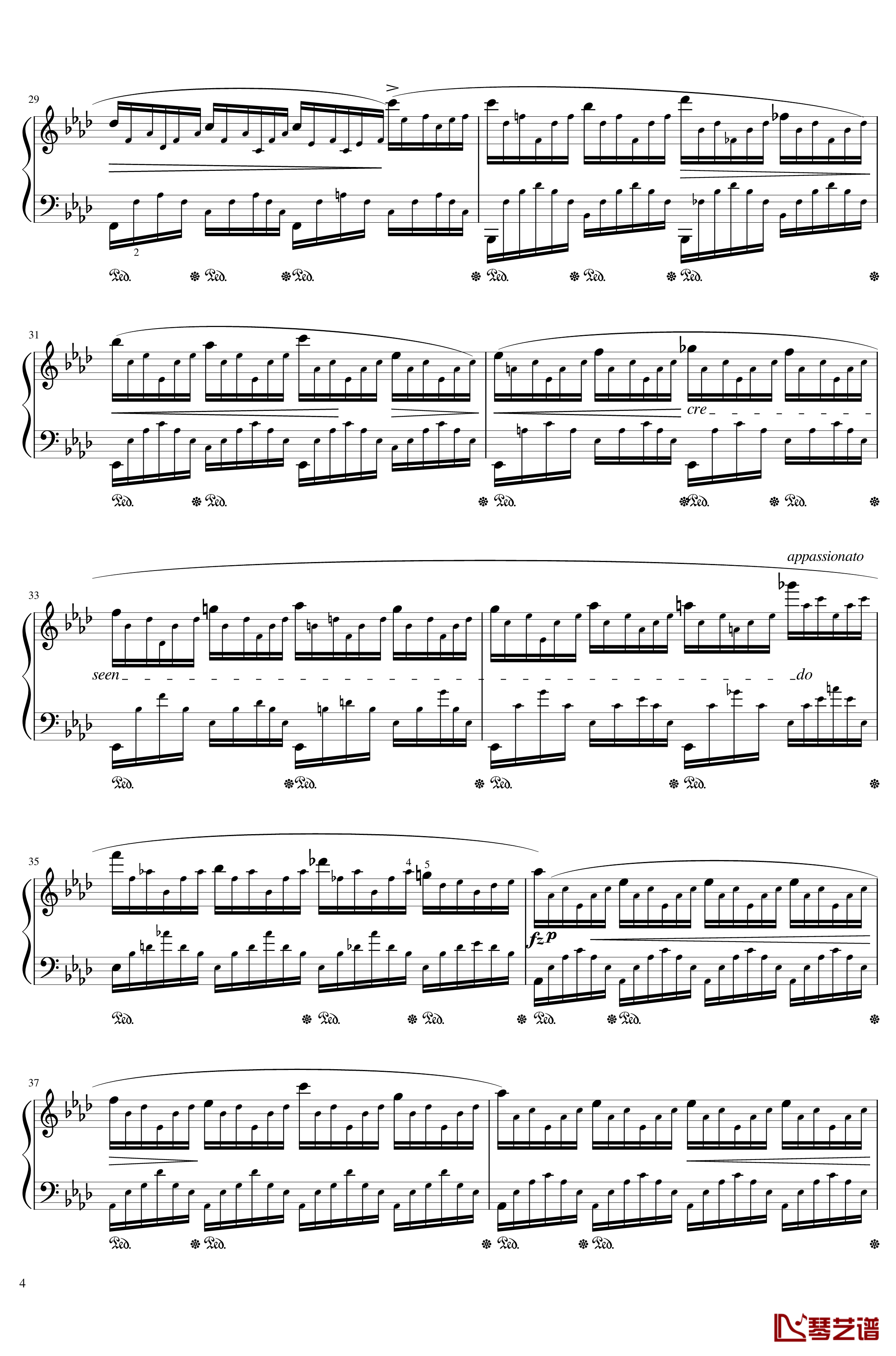 练习曲 Op. 25 Nr. 1钢琴谱-肖邦-chopin