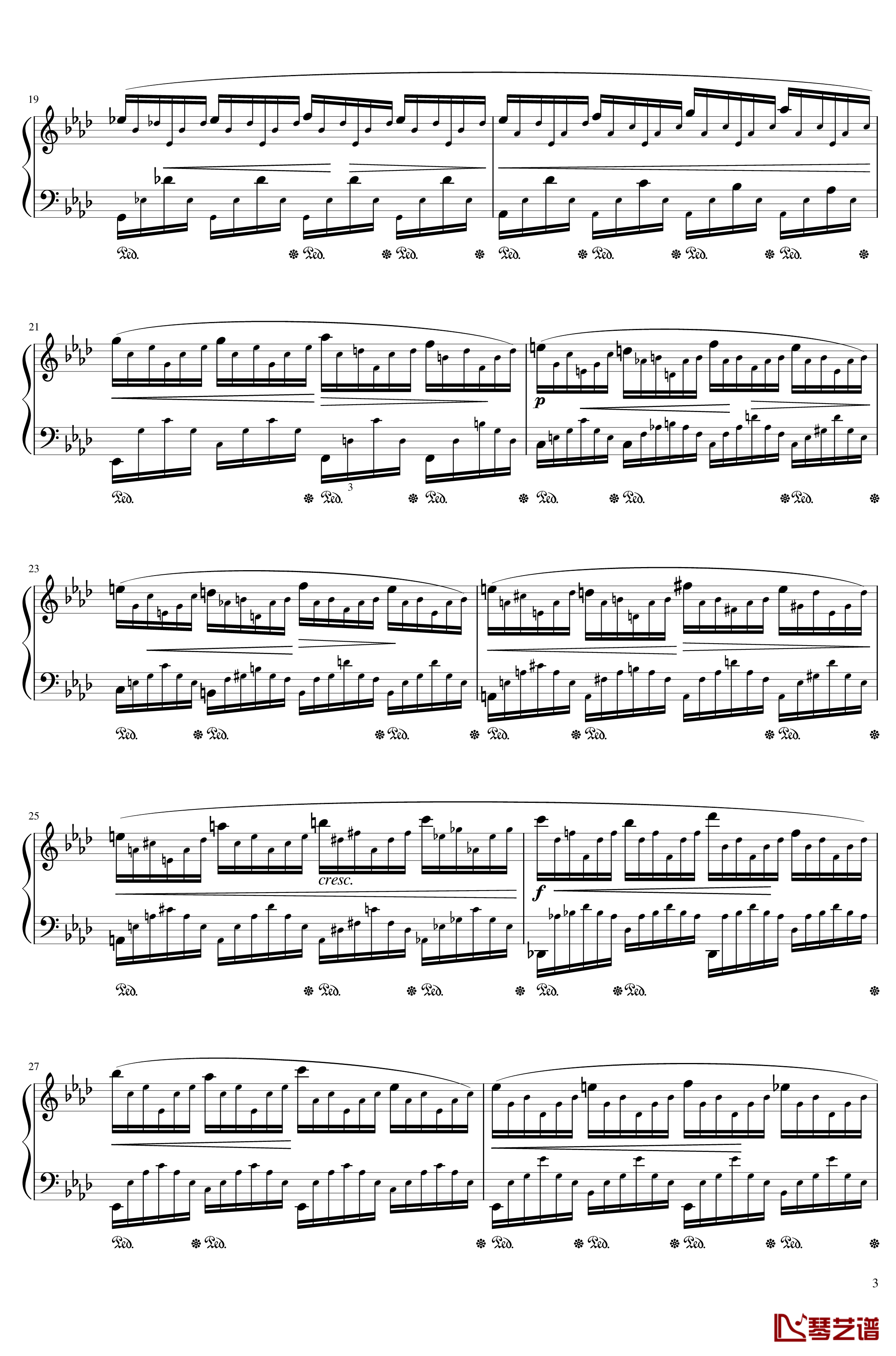 练习曲 Op. 25 Nr. 1钢琴谱-肖邦-chopin