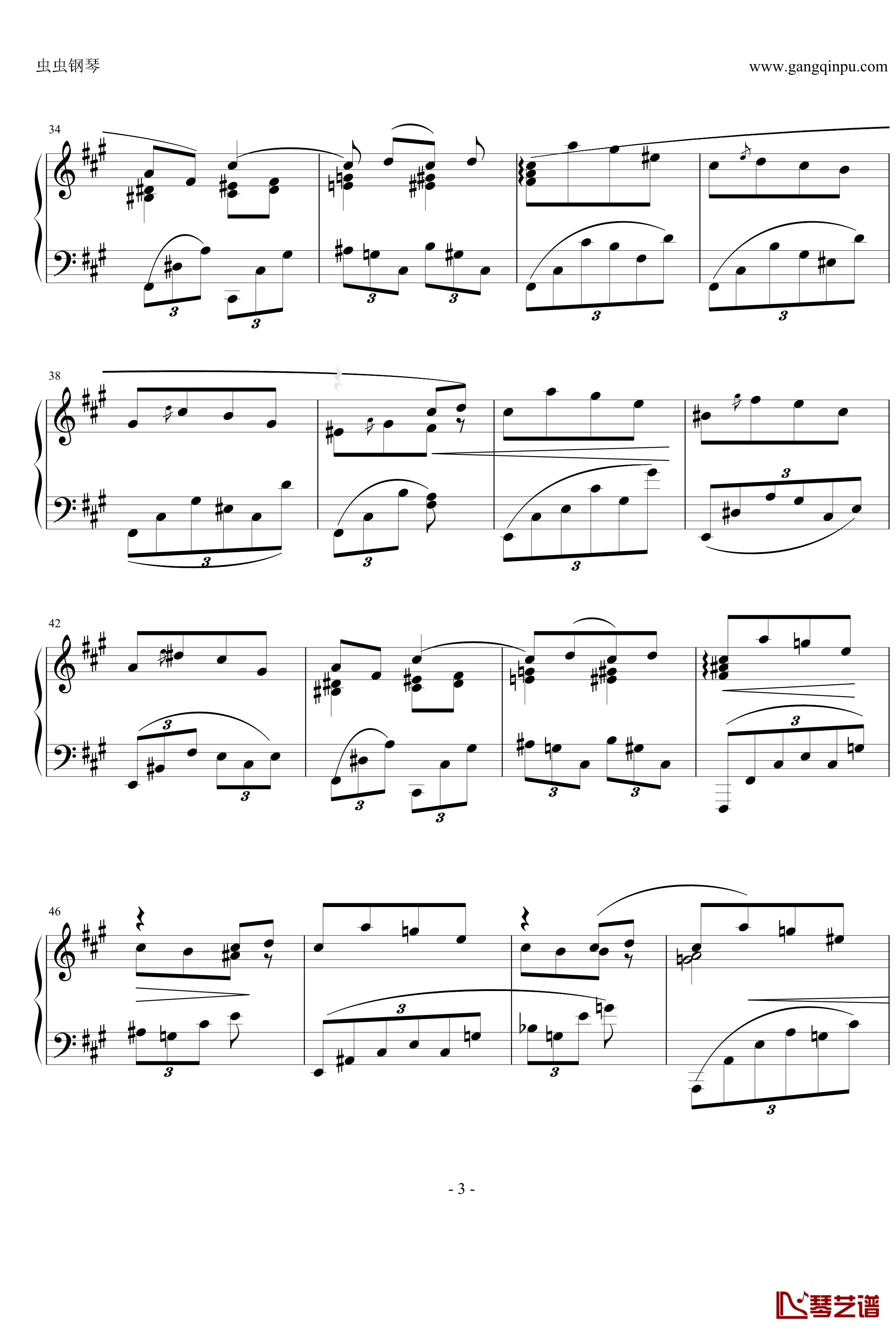 间奏曲钢琴谱 Op.76  No.6-勃拉姆斯-Brahms