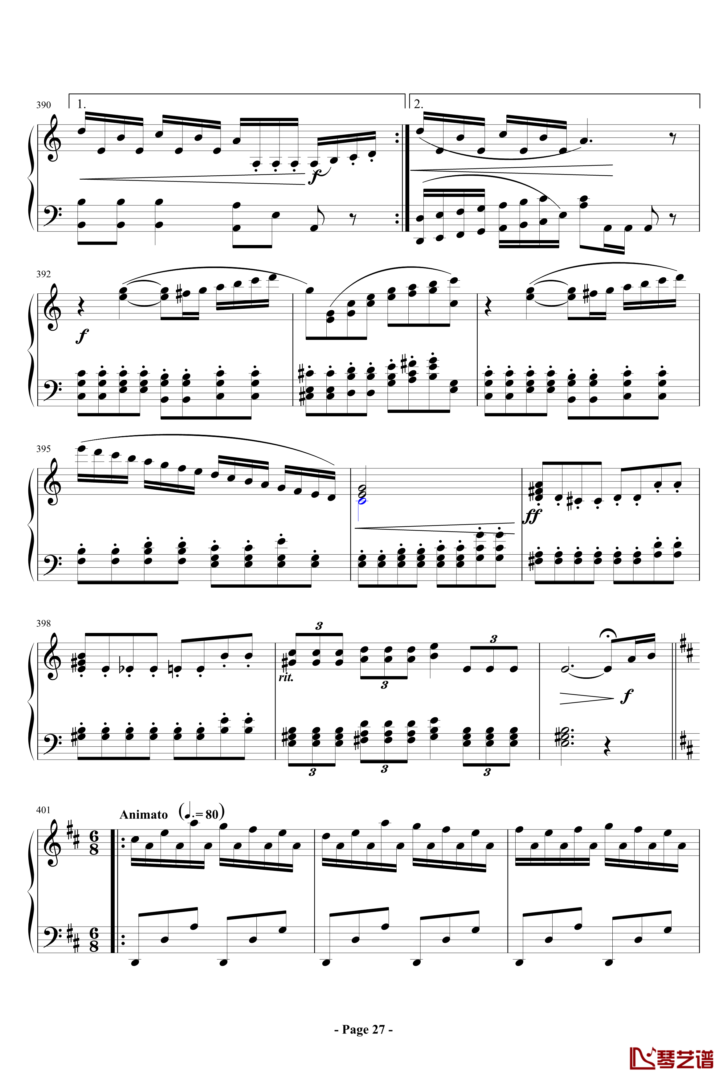 中考之后的回忆钢琴谱-lujianxiang555