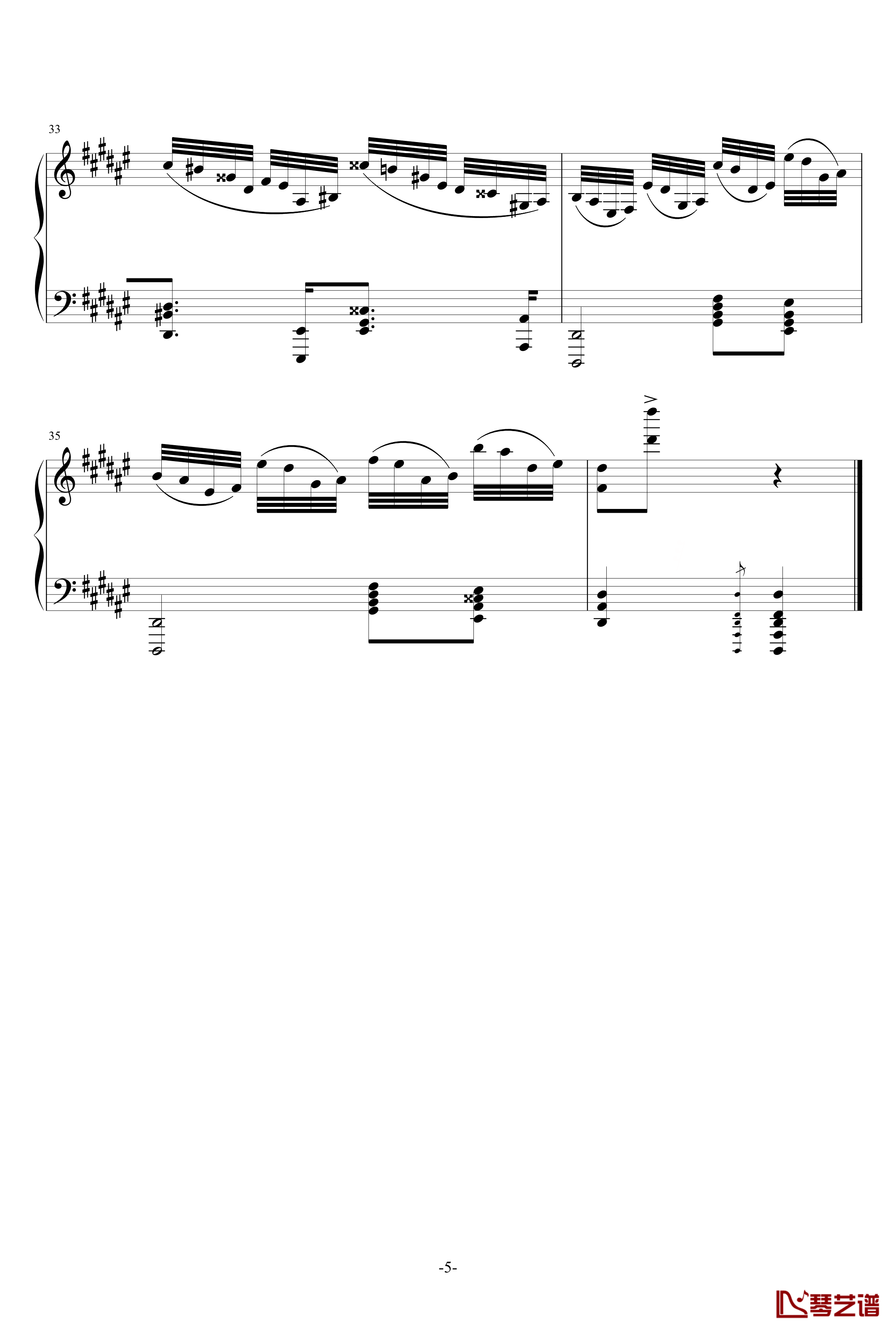 Etude in D sharp minor钢琴谱-KioooS