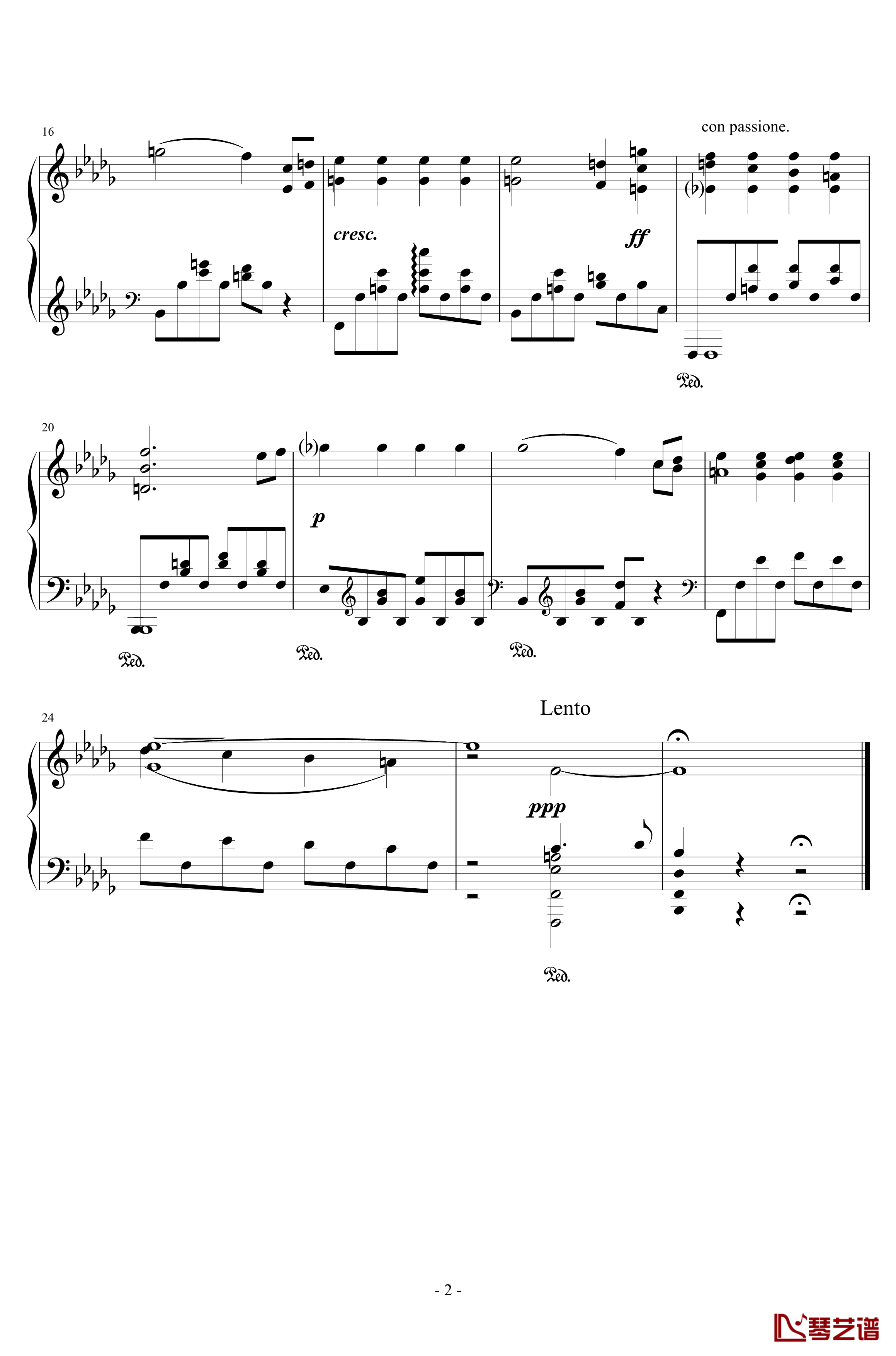 降b小调音乐瞬间钢琴谱-Op.31 No.12-阿尔坎