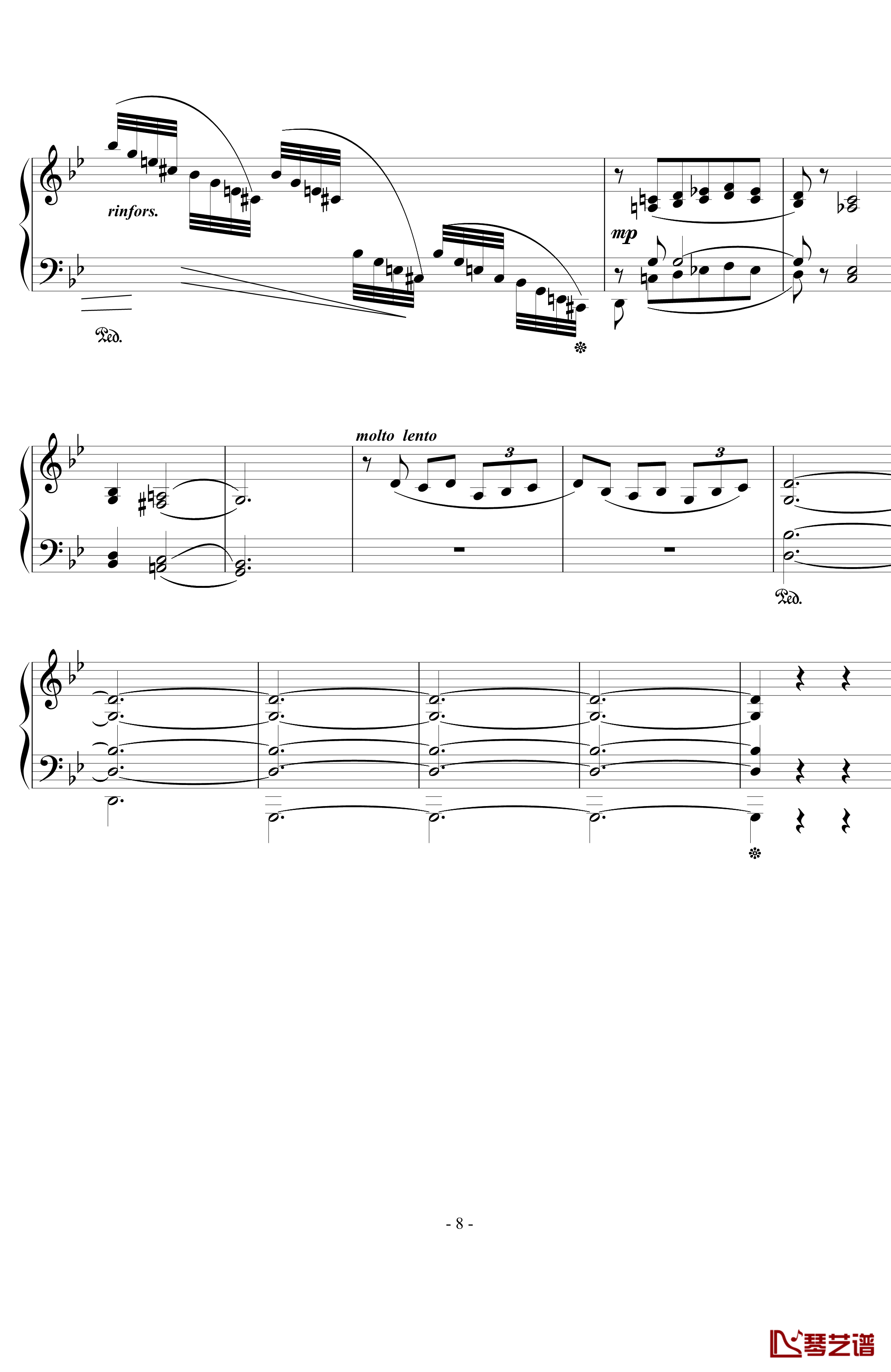 船歌钢琴谱-西贝柳斯Op.24  No.10-西贝柳斯