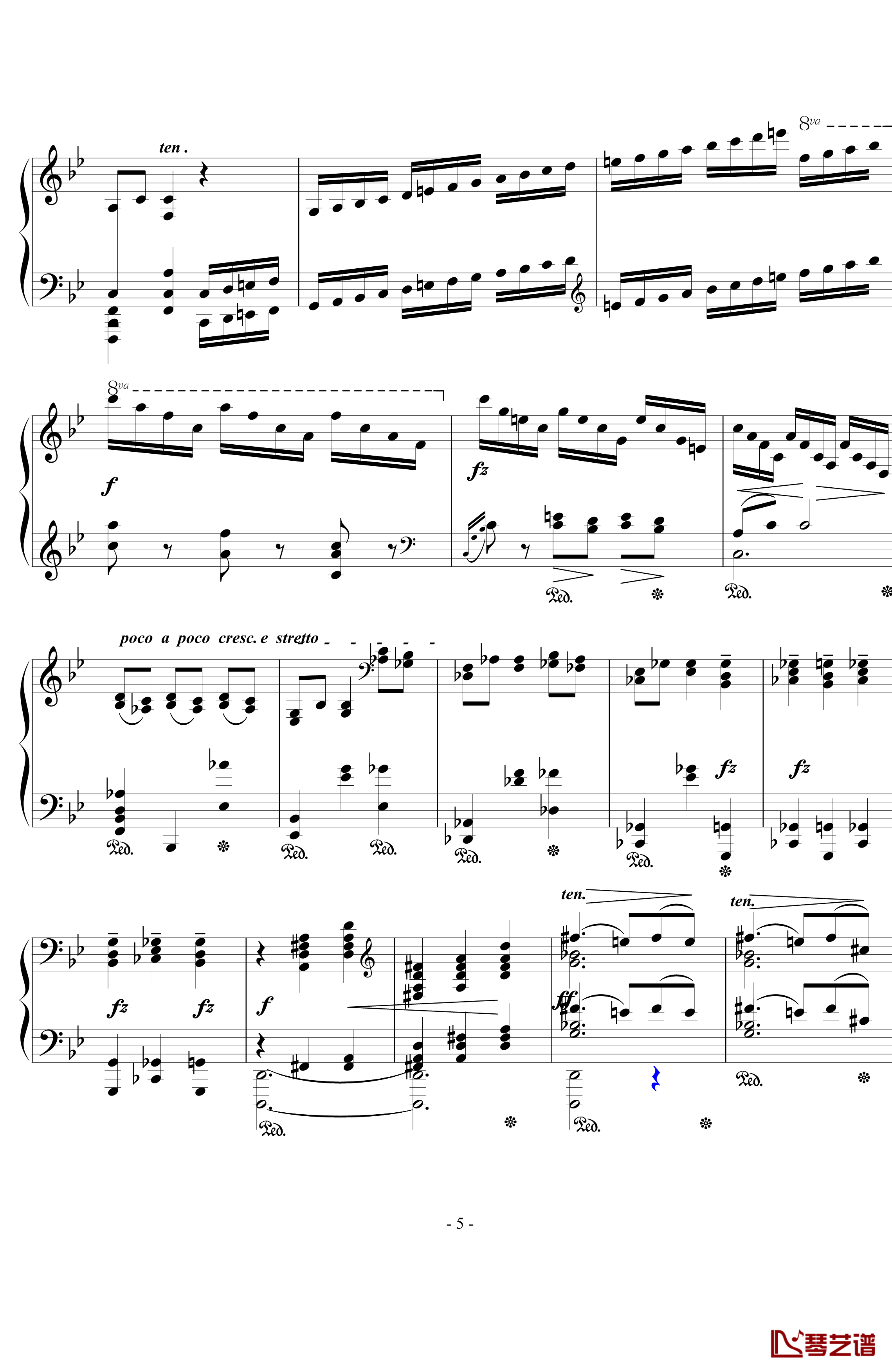 船歌钢琴谱-西贝柳斯Op.24  No.10-西贝柳斯