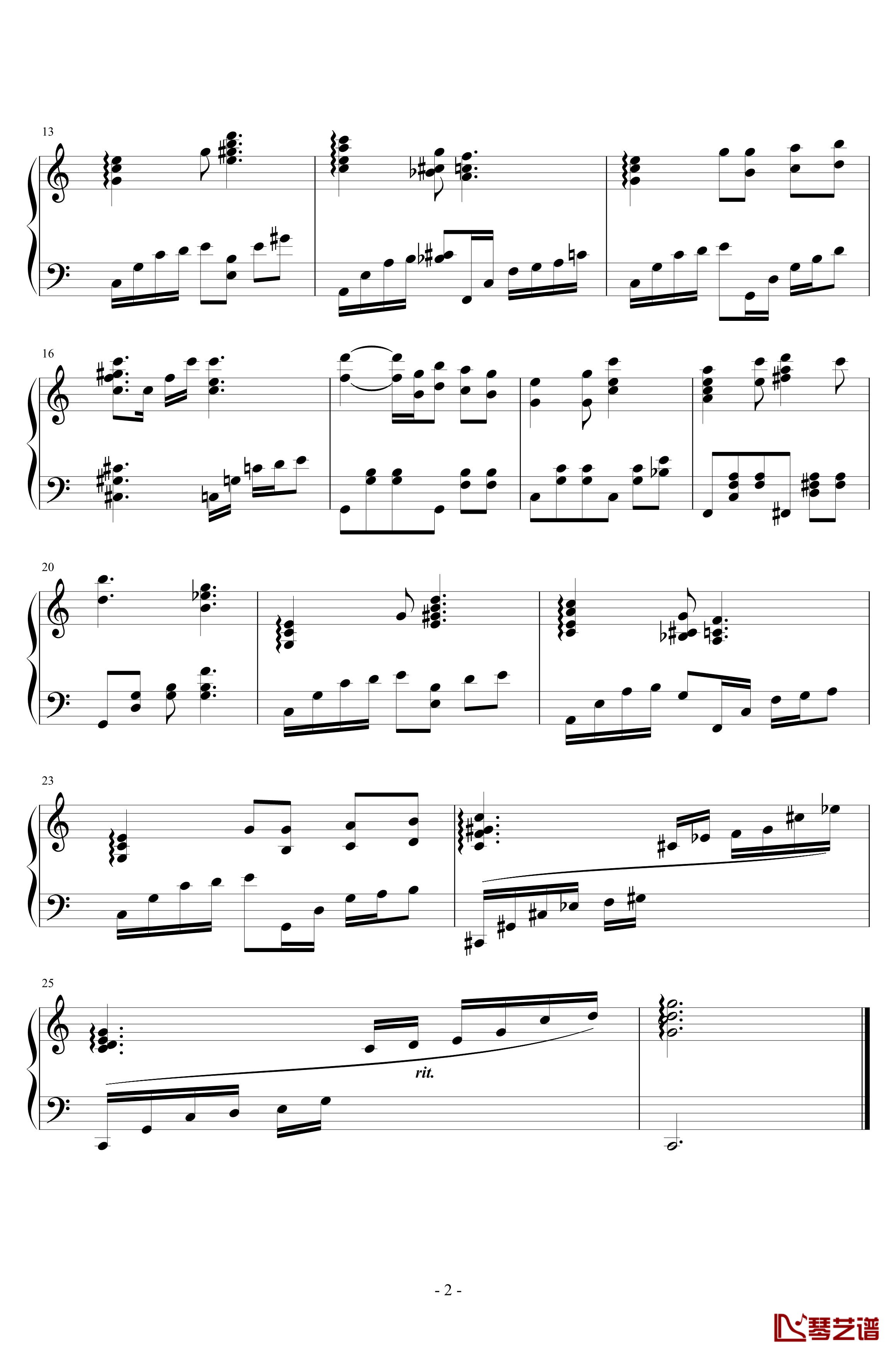 雪绒花钢琴谱-圣诞-世界名曲