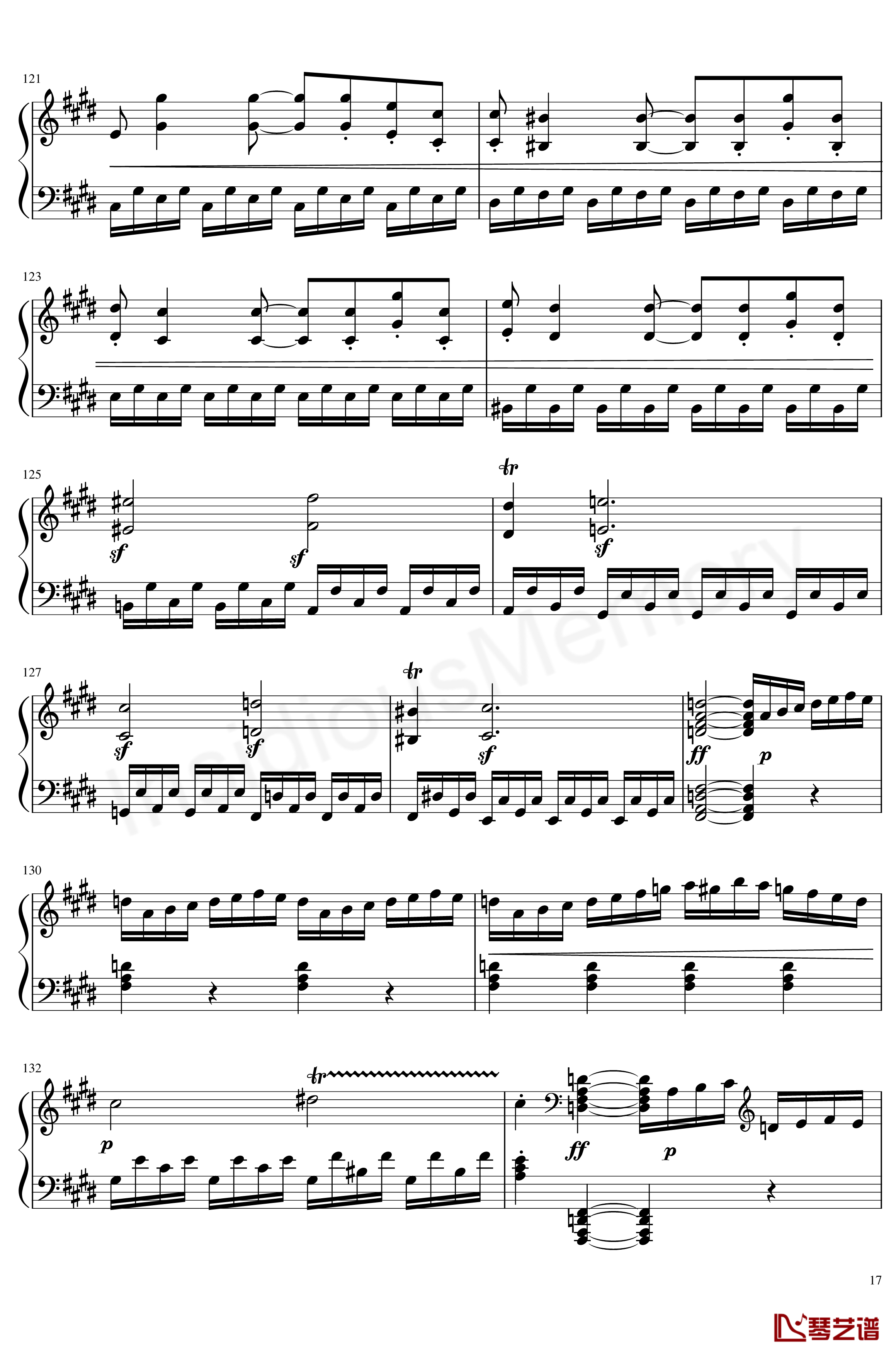 月光奏鸣曲钢琴谱-贝多芬-beethoven