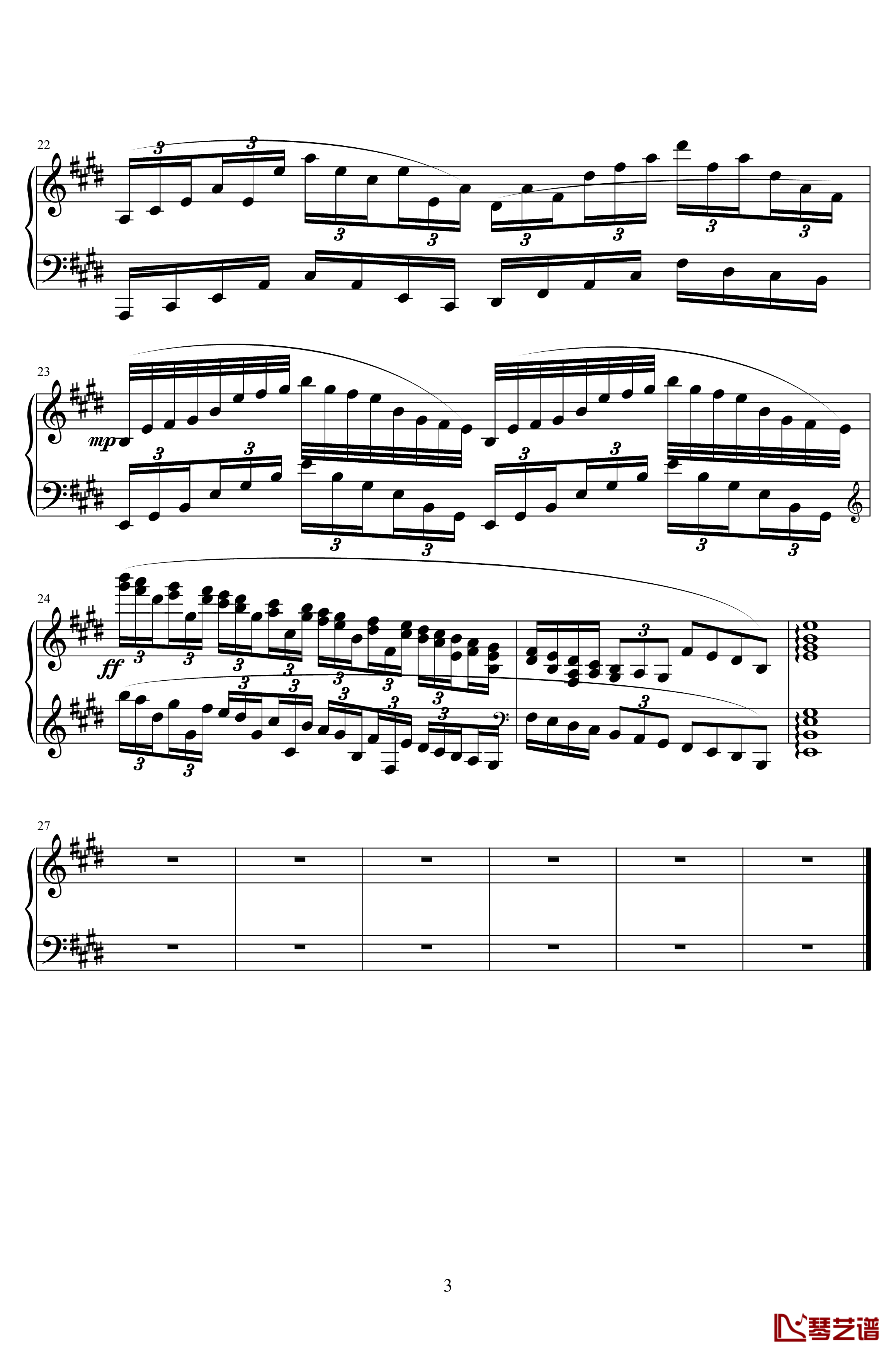 海洋钢琴谱-练习曲第一首-hrmc