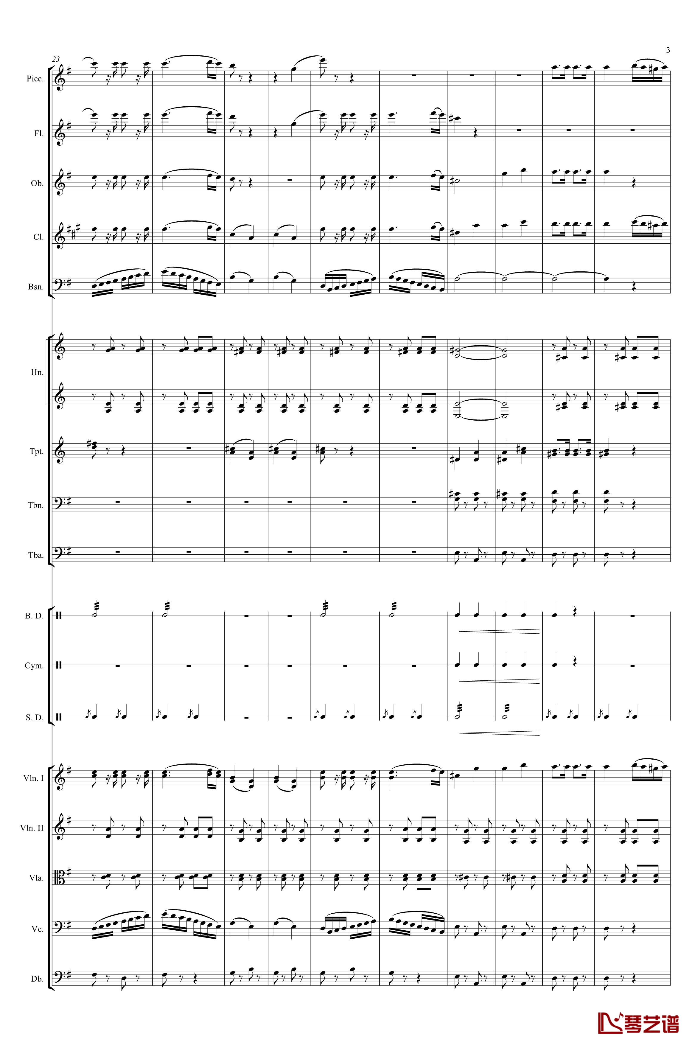电闪雷鸣的快速波尔卡钢琴谱-Johann Jr. Strauss