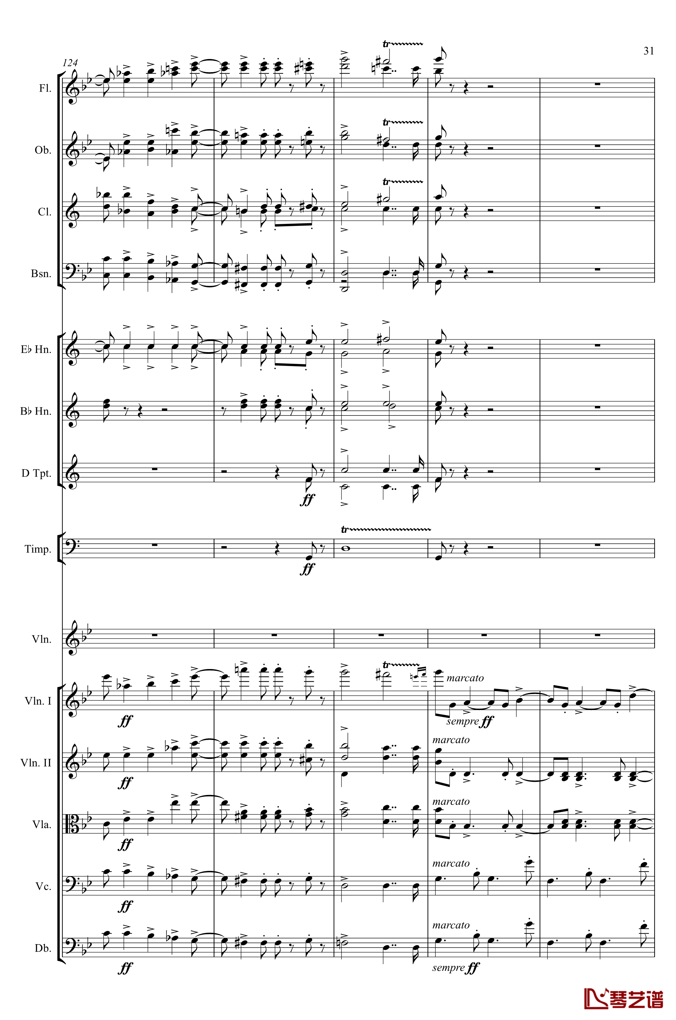 g小调第1小提琴协奏曲Op.26钢琴谱-第一乐章-Max Bruch