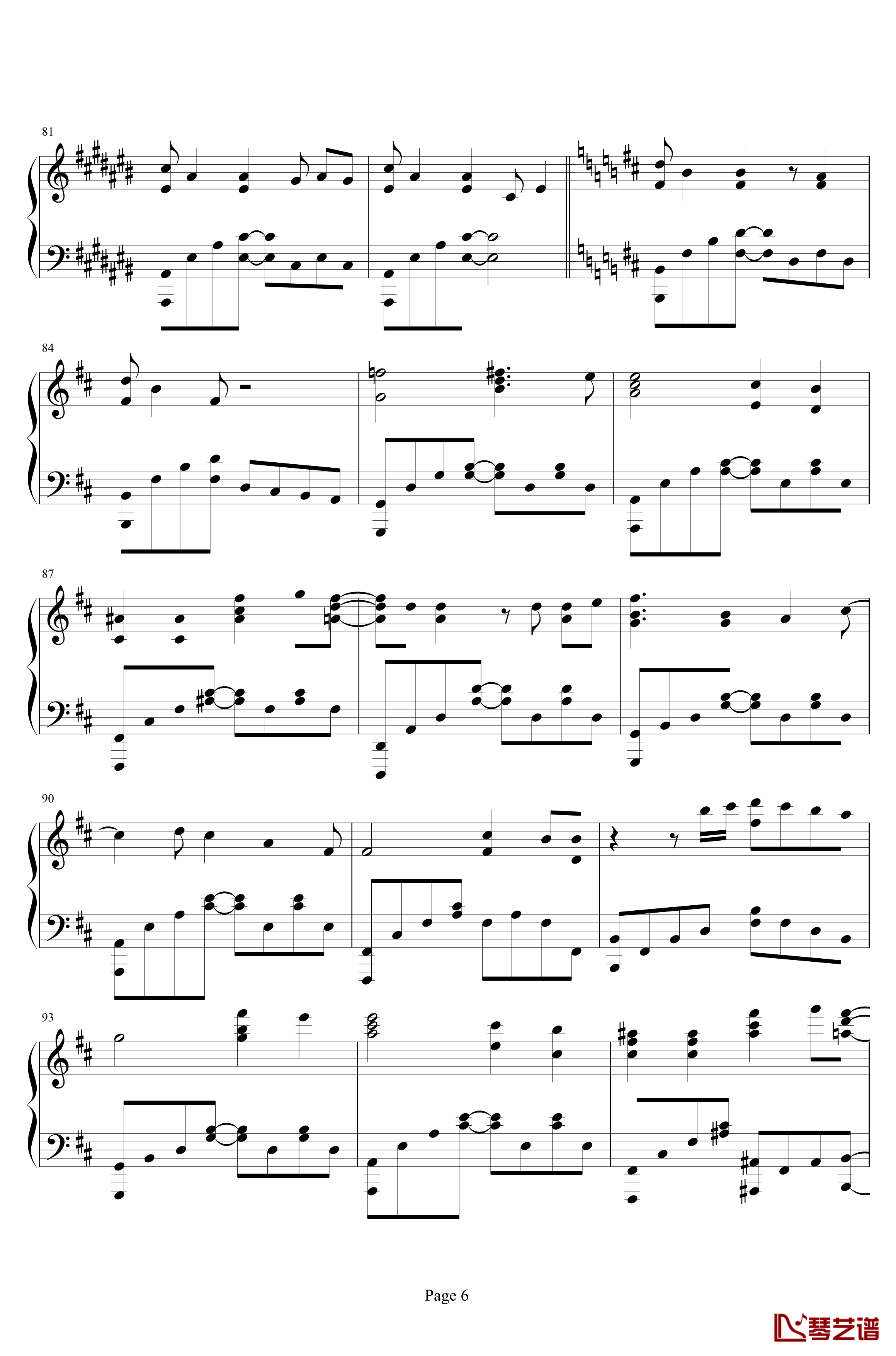 凹凸世界三部曲钢琴谱-Kyle Xian