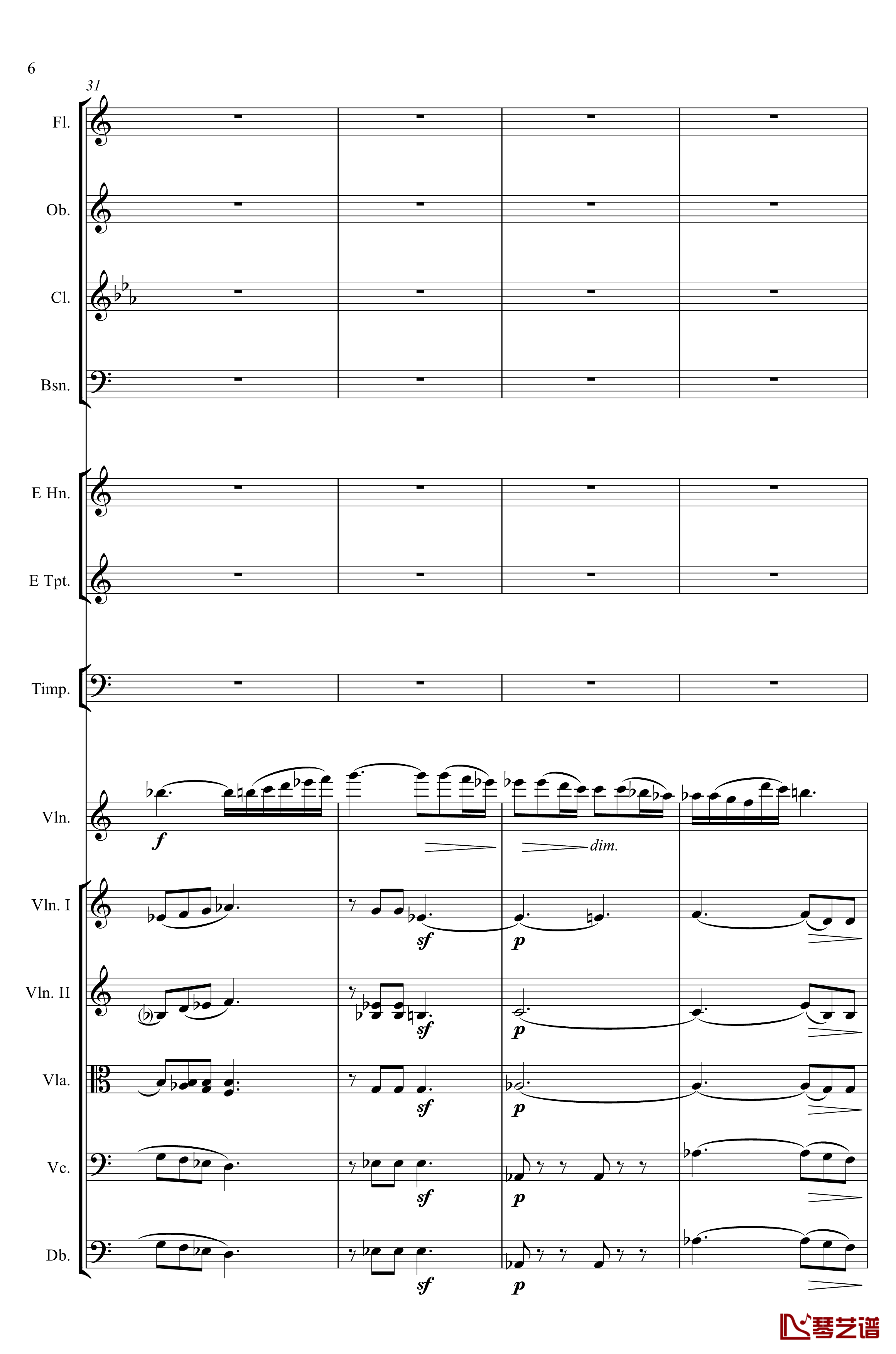 e小调小提琴协奏曲Op.64钢琴谱-第二乐章-Felix Mendelssohn