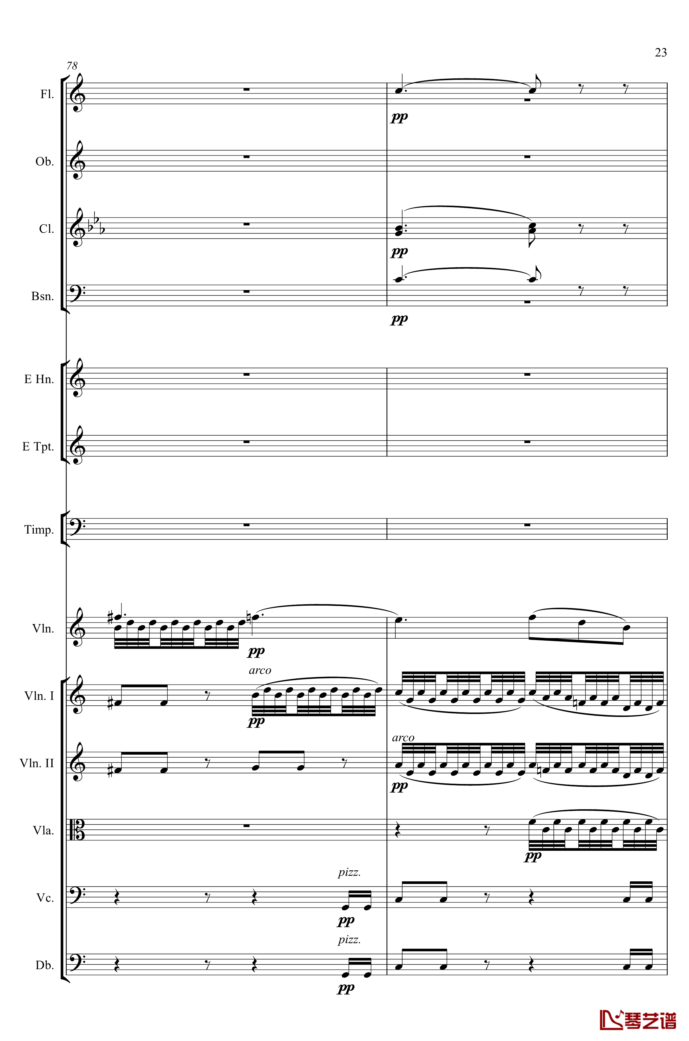 e小调小提琴协奏曲Op.64钢琴谱-第二乐章-Felix Mendelssohn