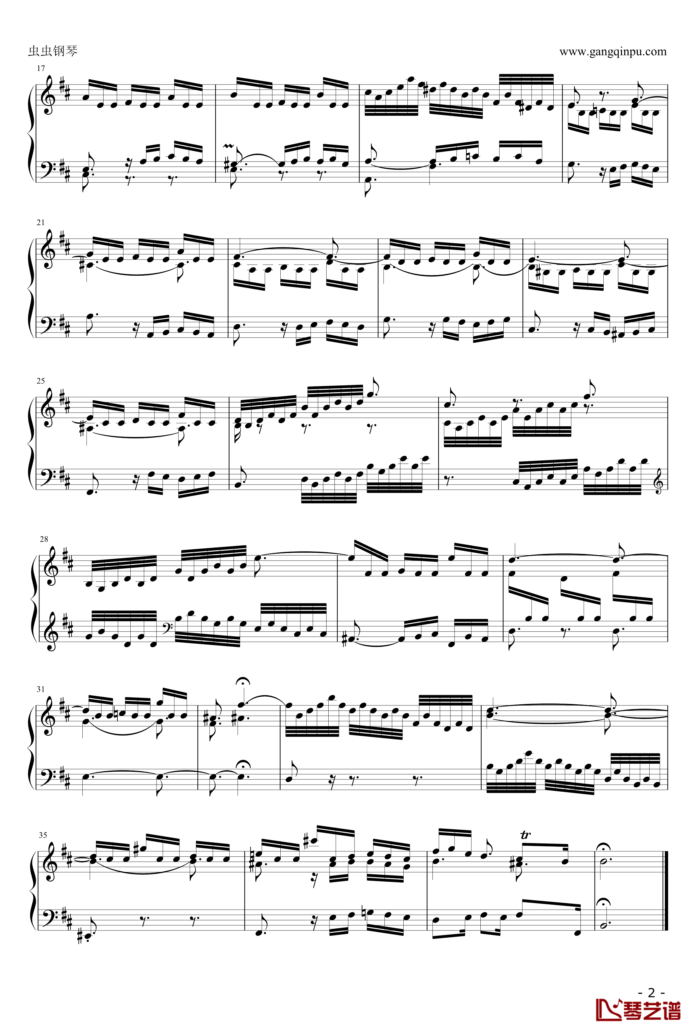 三部创意NO.15钢琴谱-奥芬巴赫-第15首