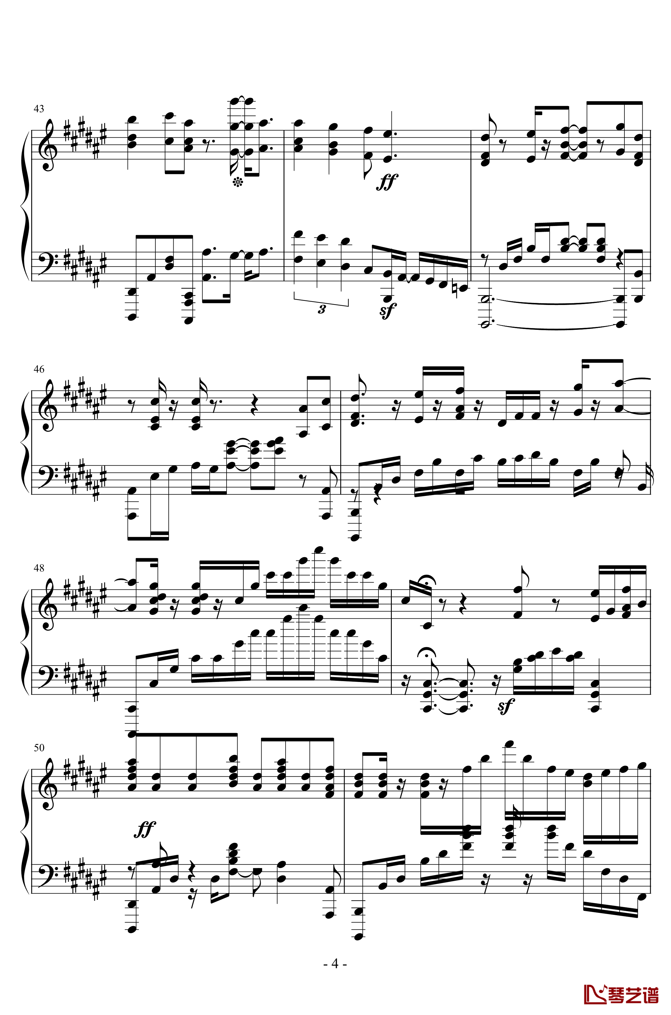 Starlog钢琴谱-魔法少女伊莉雅-ChouCho-超绝技巧
