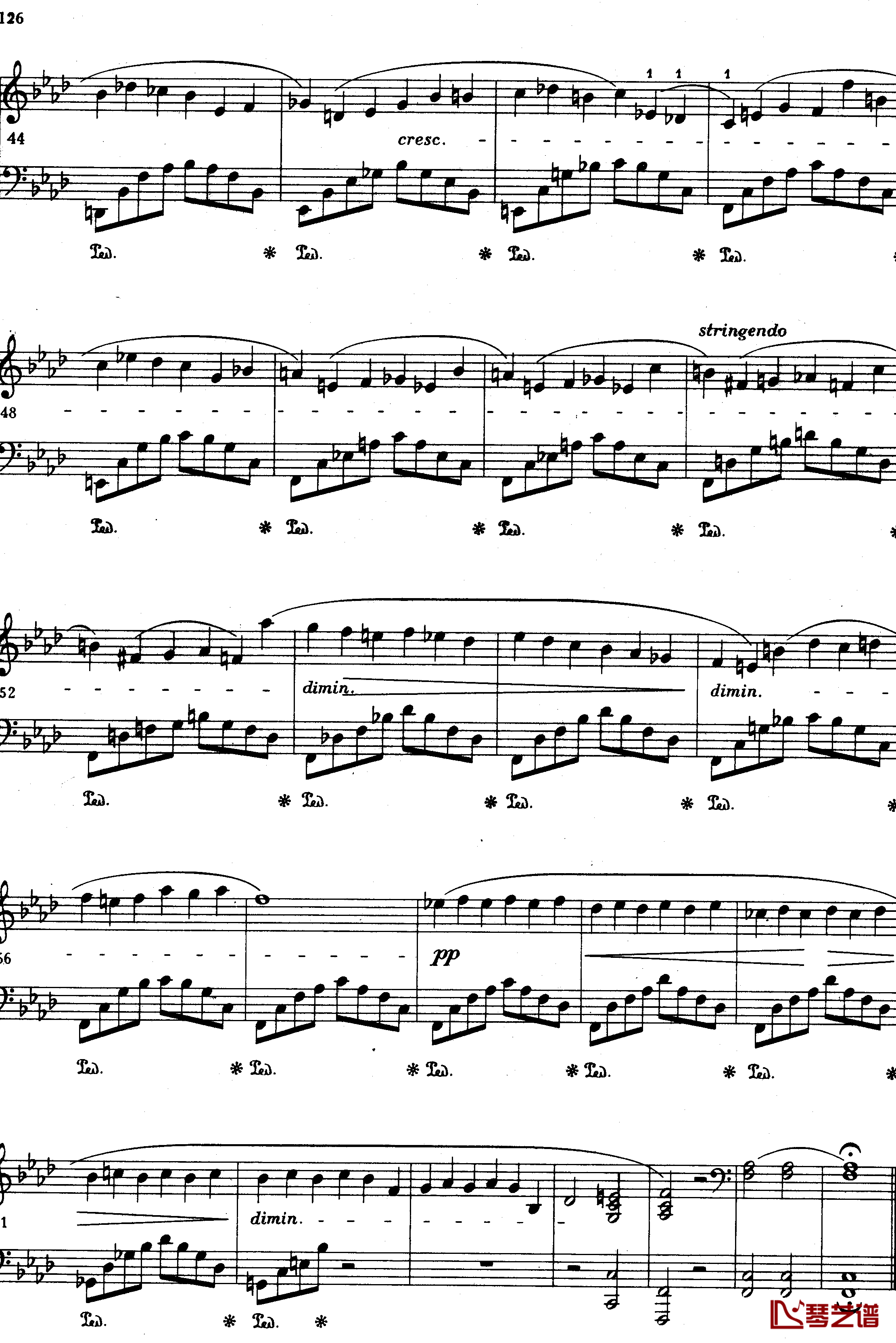 练习曲OP25No12钢琴谱-肖邦-chopin
