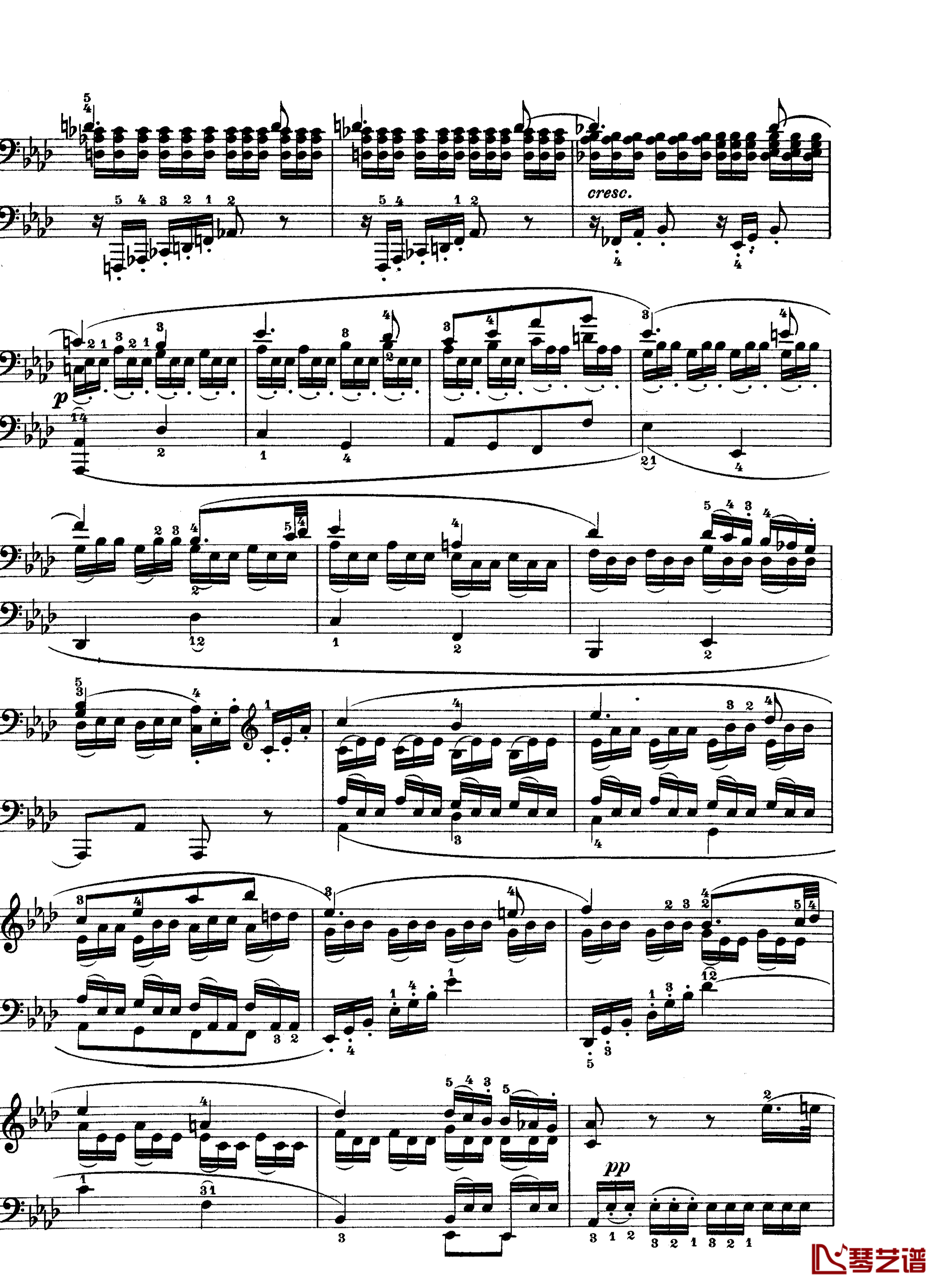 C小调第八琴奏鸣曲钢琴谱-悲怆-贝多芬-beethoven