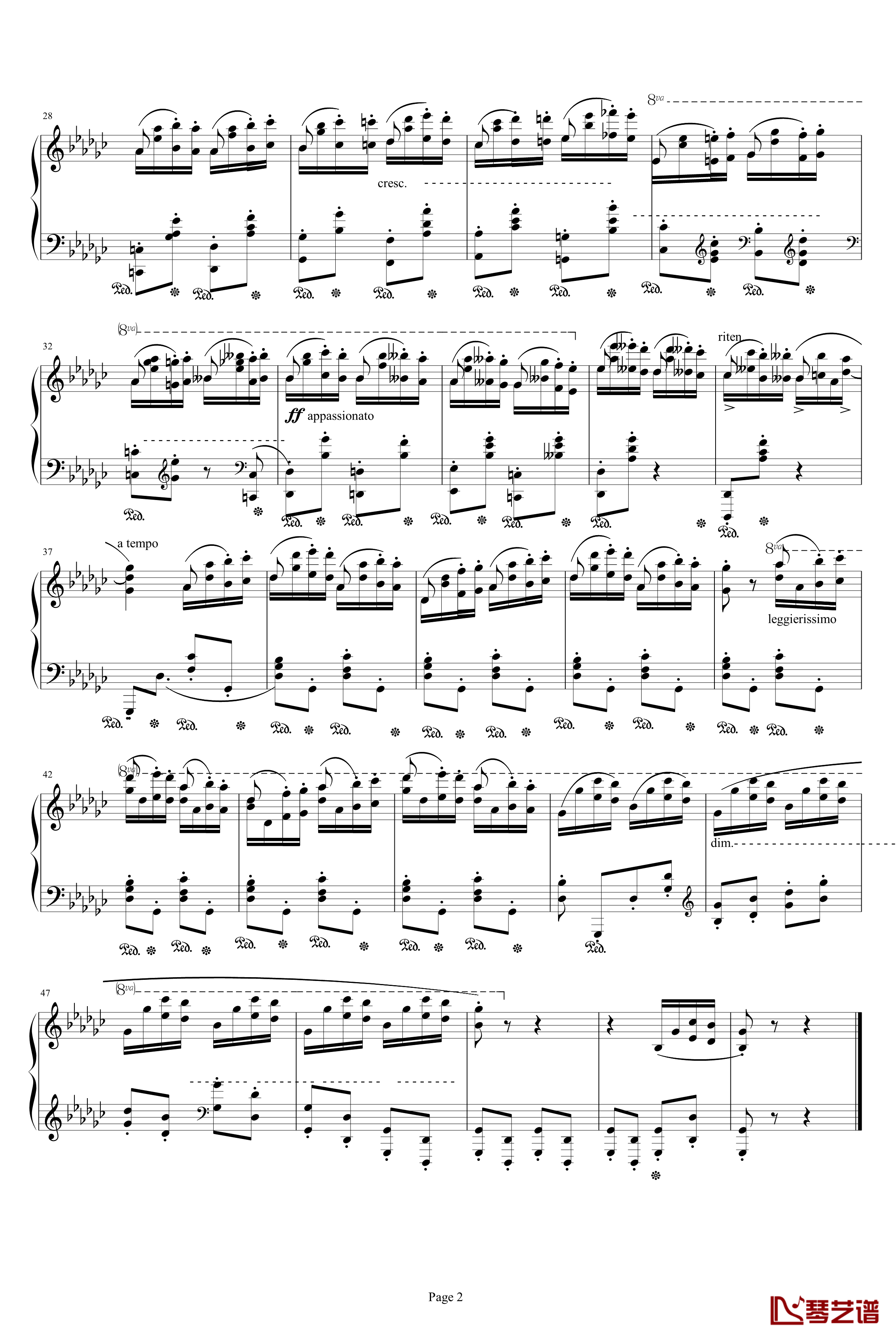 练习曲Op.25-9钢琴谱-肖邦-chopin