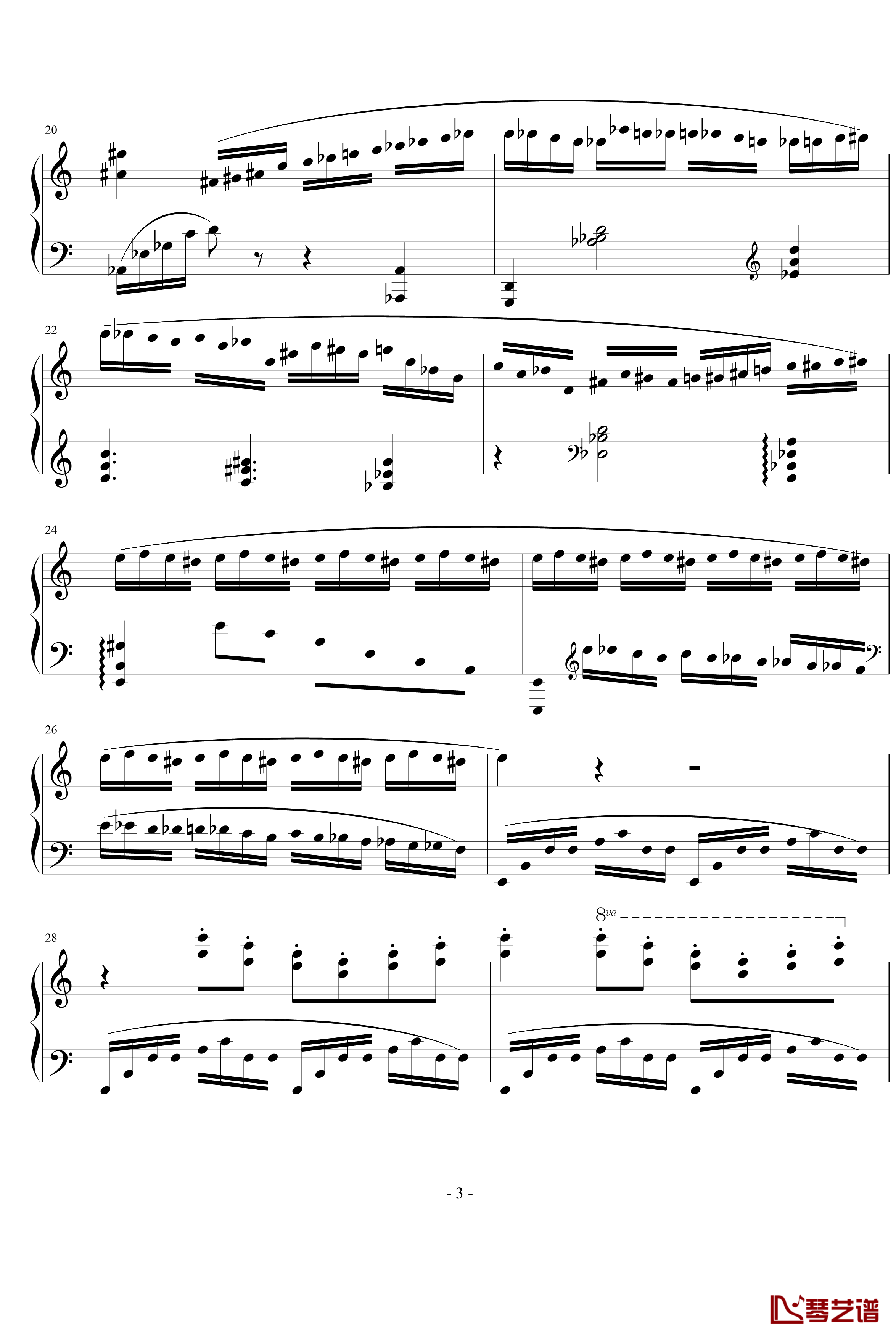 野蜂飞舞钢琴谱-爵士版-里姆斯基-柯萨科夫