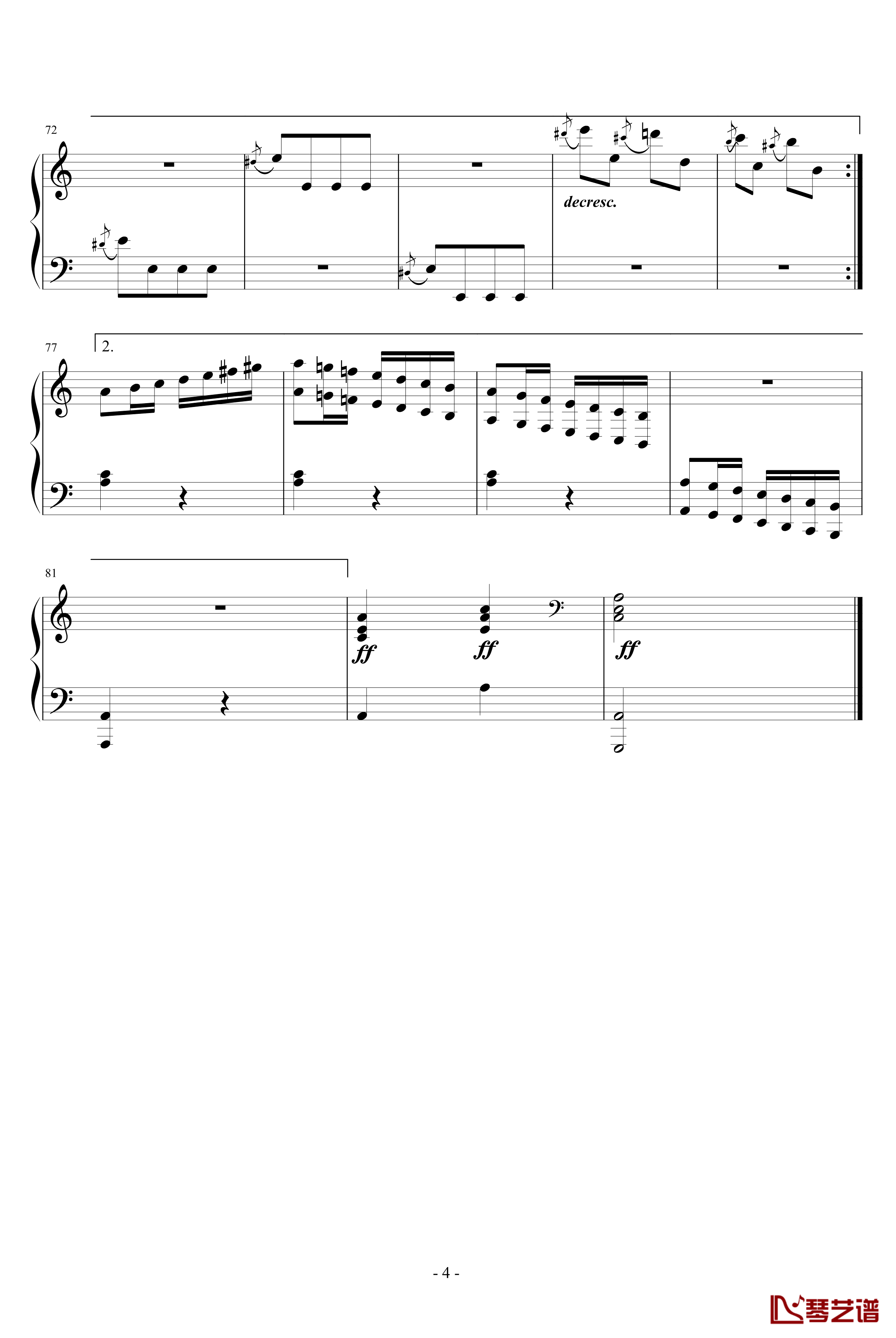 A小调小奏鸣曲钢琴谱-库劳