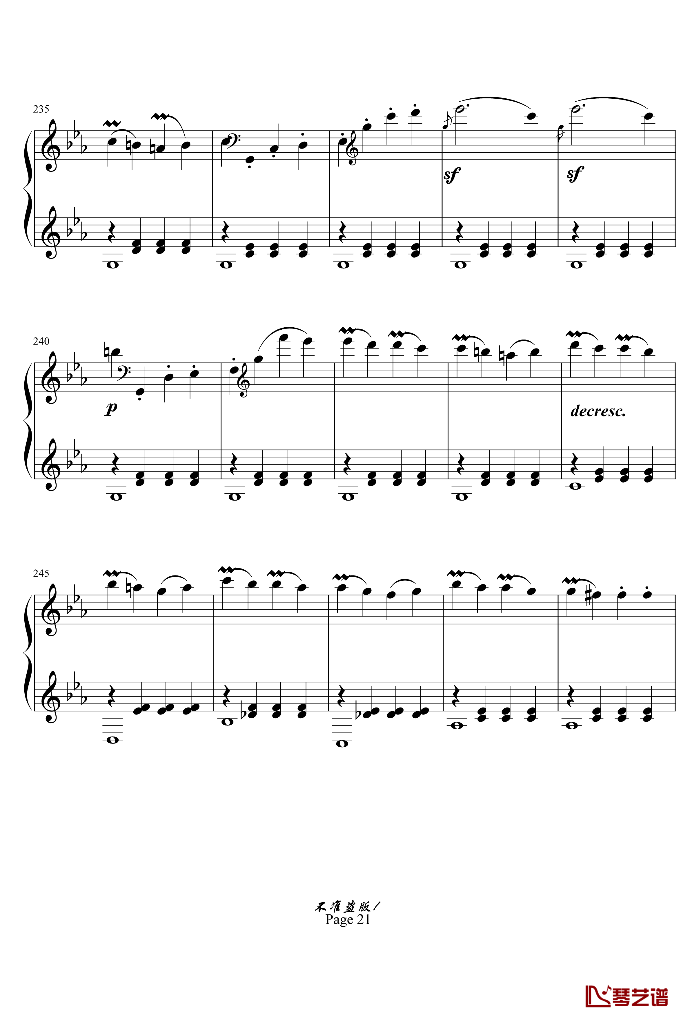 c小调第八钢琴奏鸣曲钢琴谱-悲怆第一乐章-beethoven-贝多芬