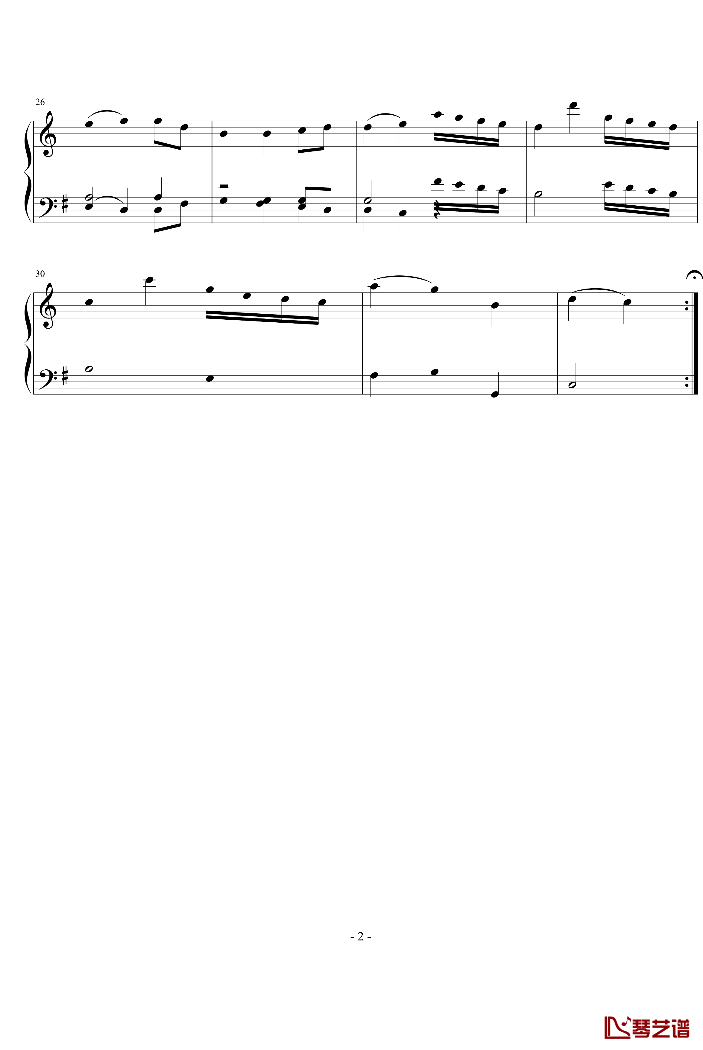 小步舞曲K.1钢琴谱-莫扎特