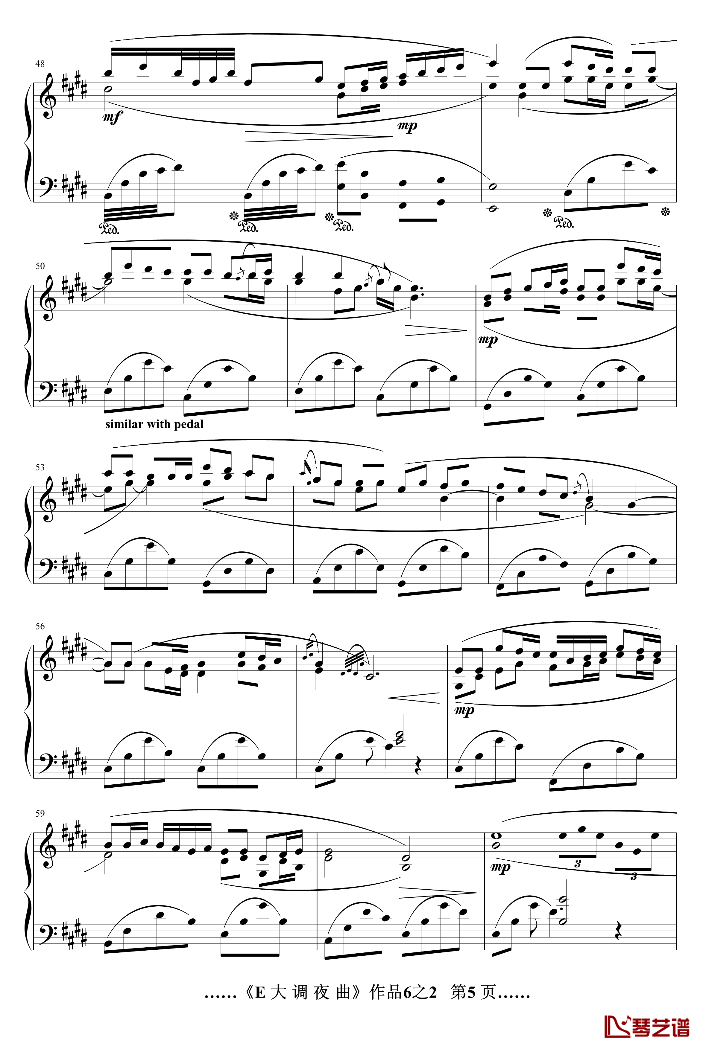 E大调夜曲op6.2钢琴谱-080810-jerry5743