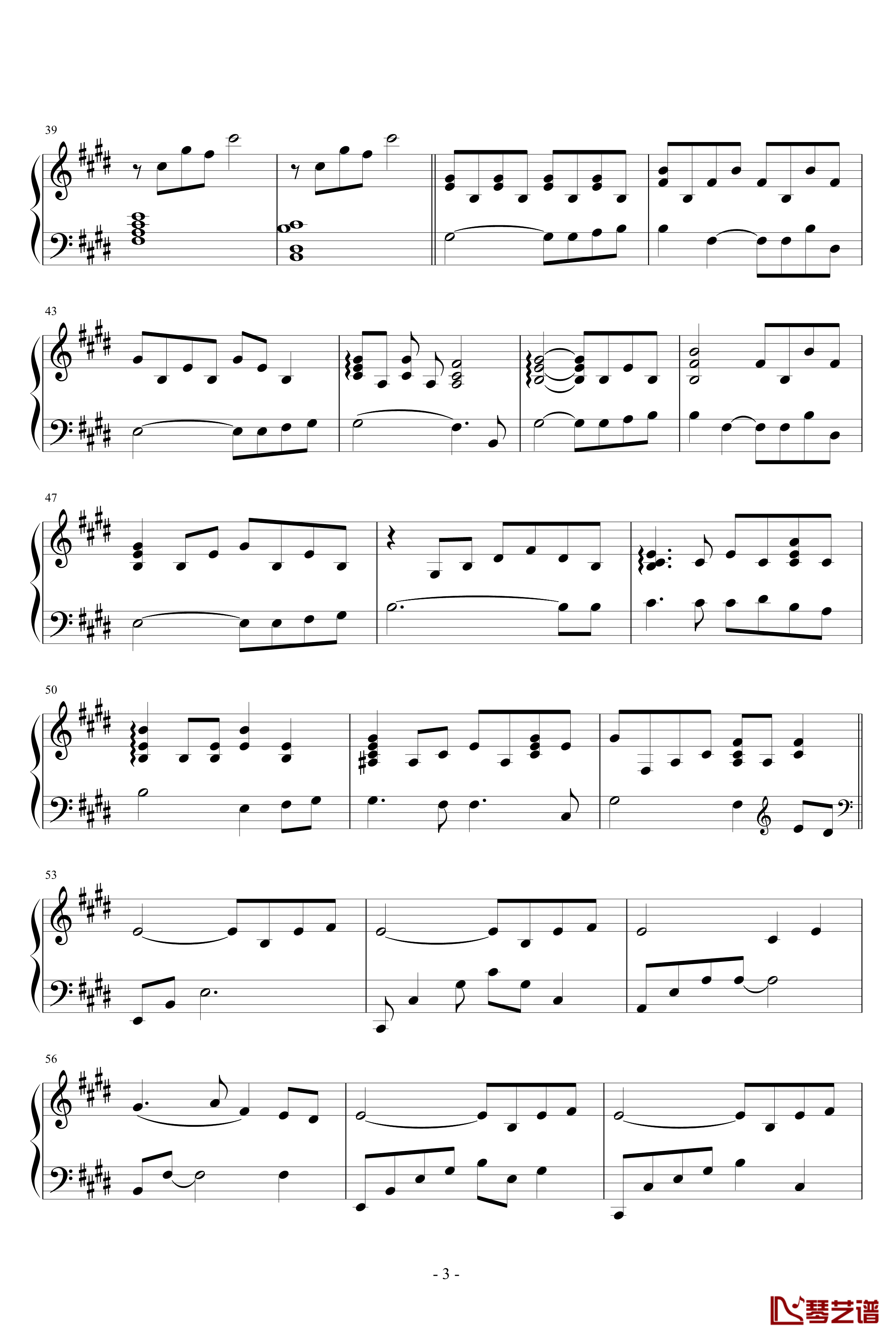 the rain钢琴谱-简单版-久石让