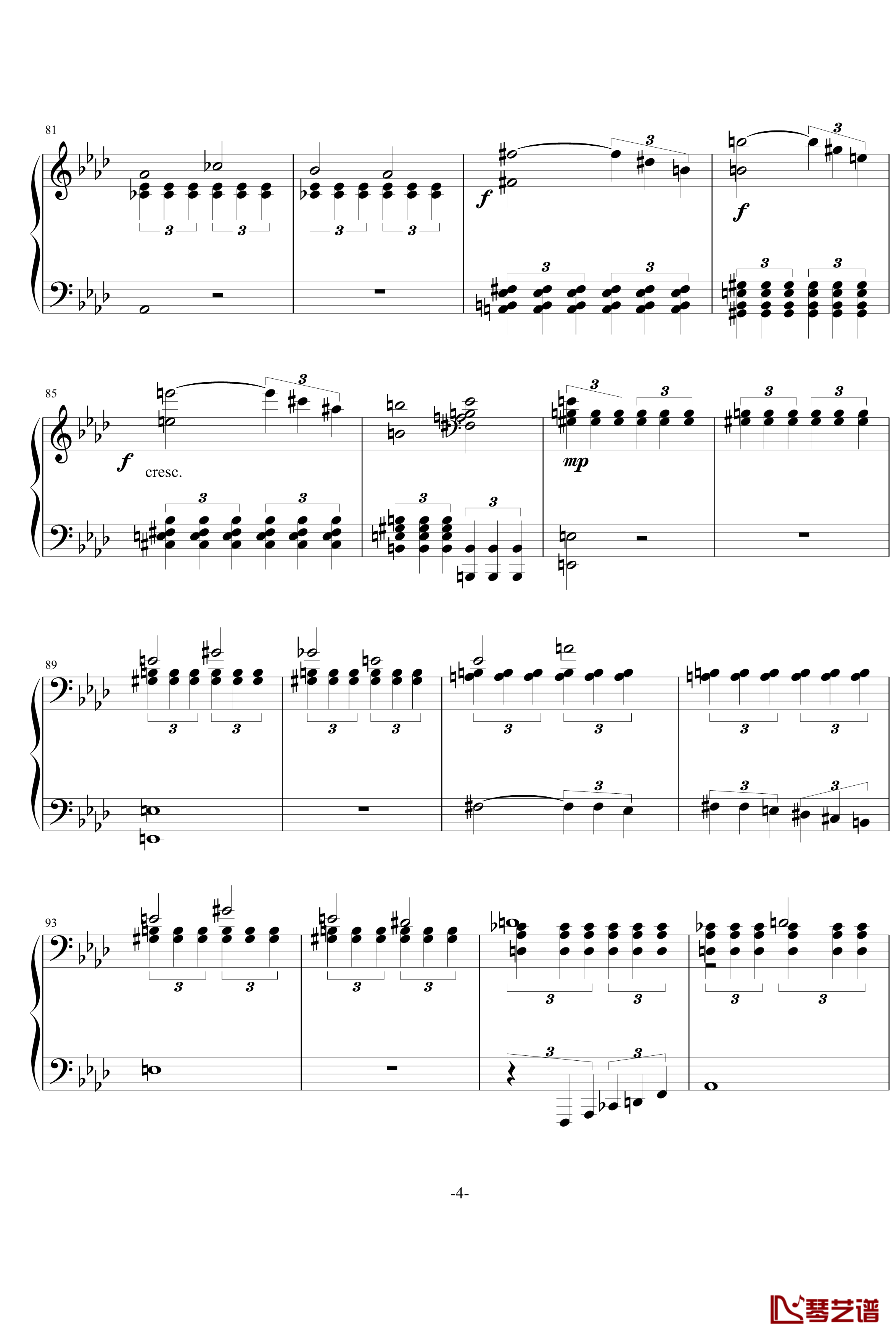 悲怆钢琴谱-贝多芬-beethoven