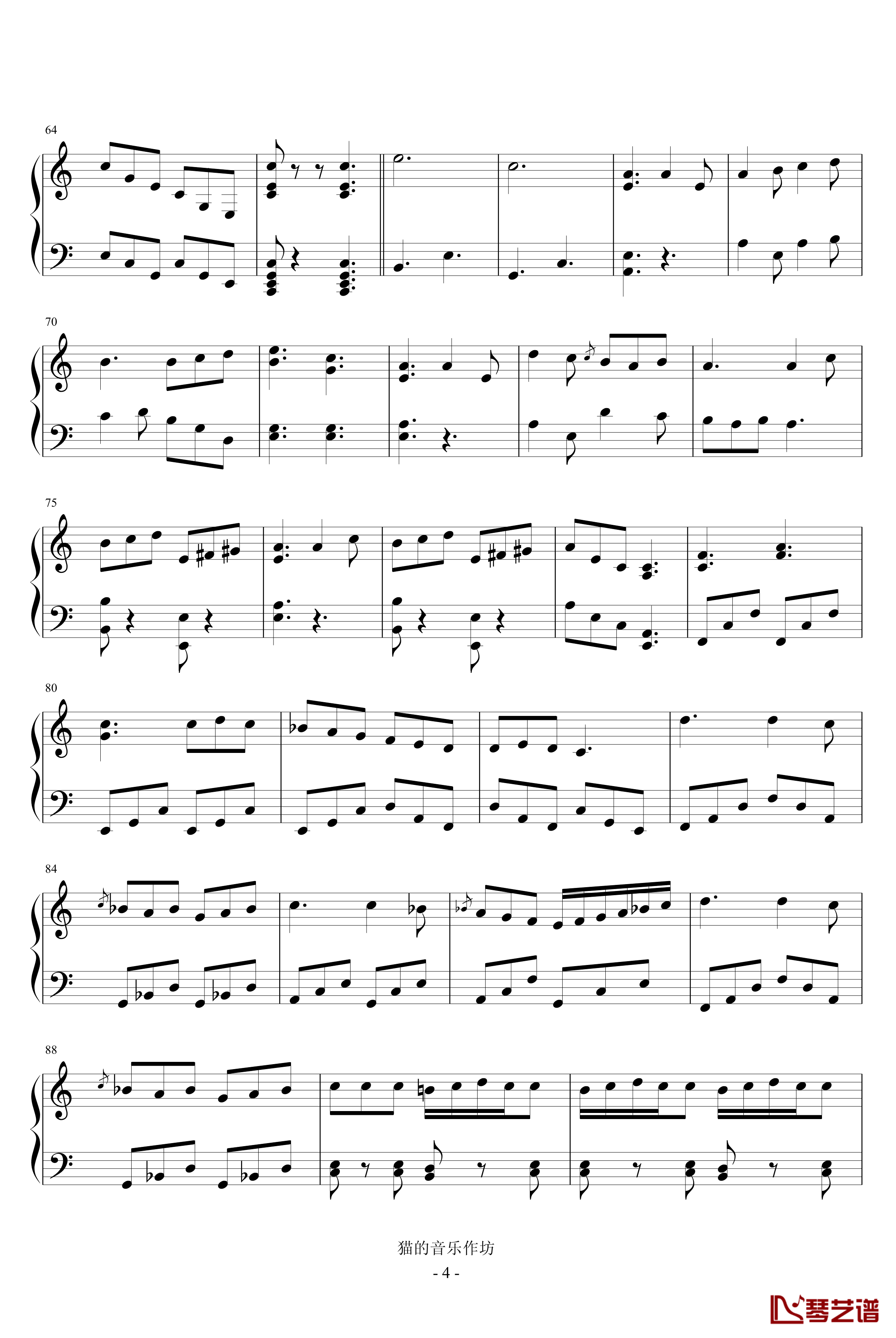 C大调奏鸣曲钢琴谱-三-布列瓦尔