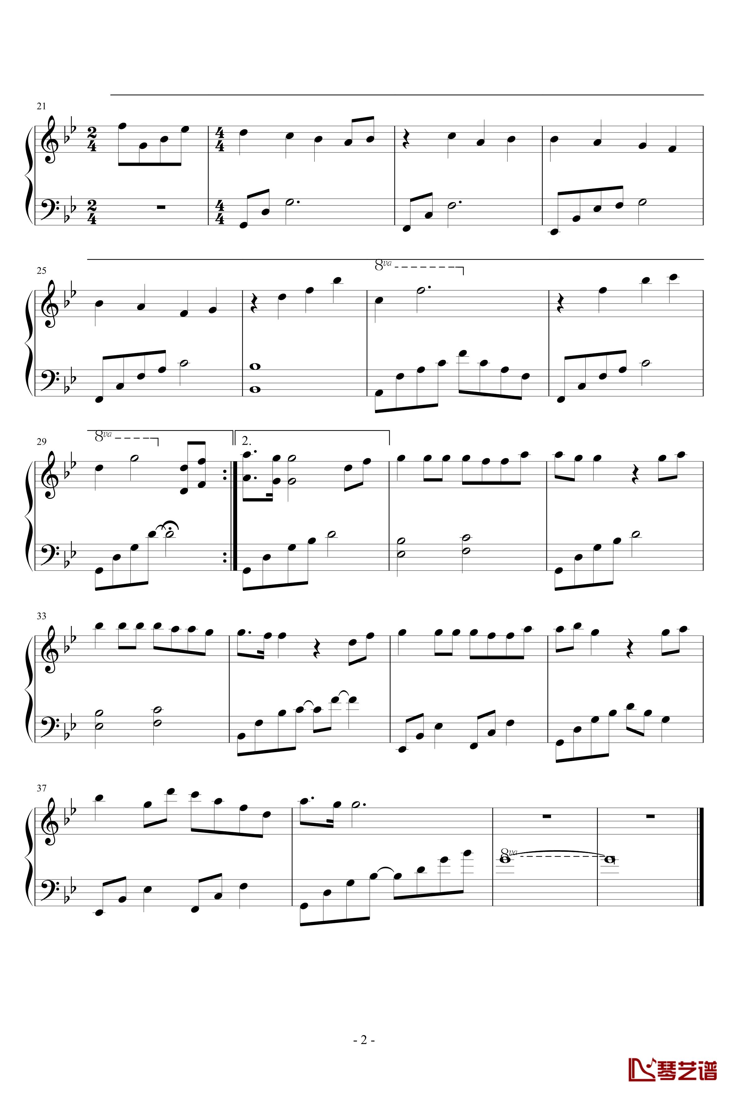 1945那年七封情书钢琴谱-钢琴版-海角七号
