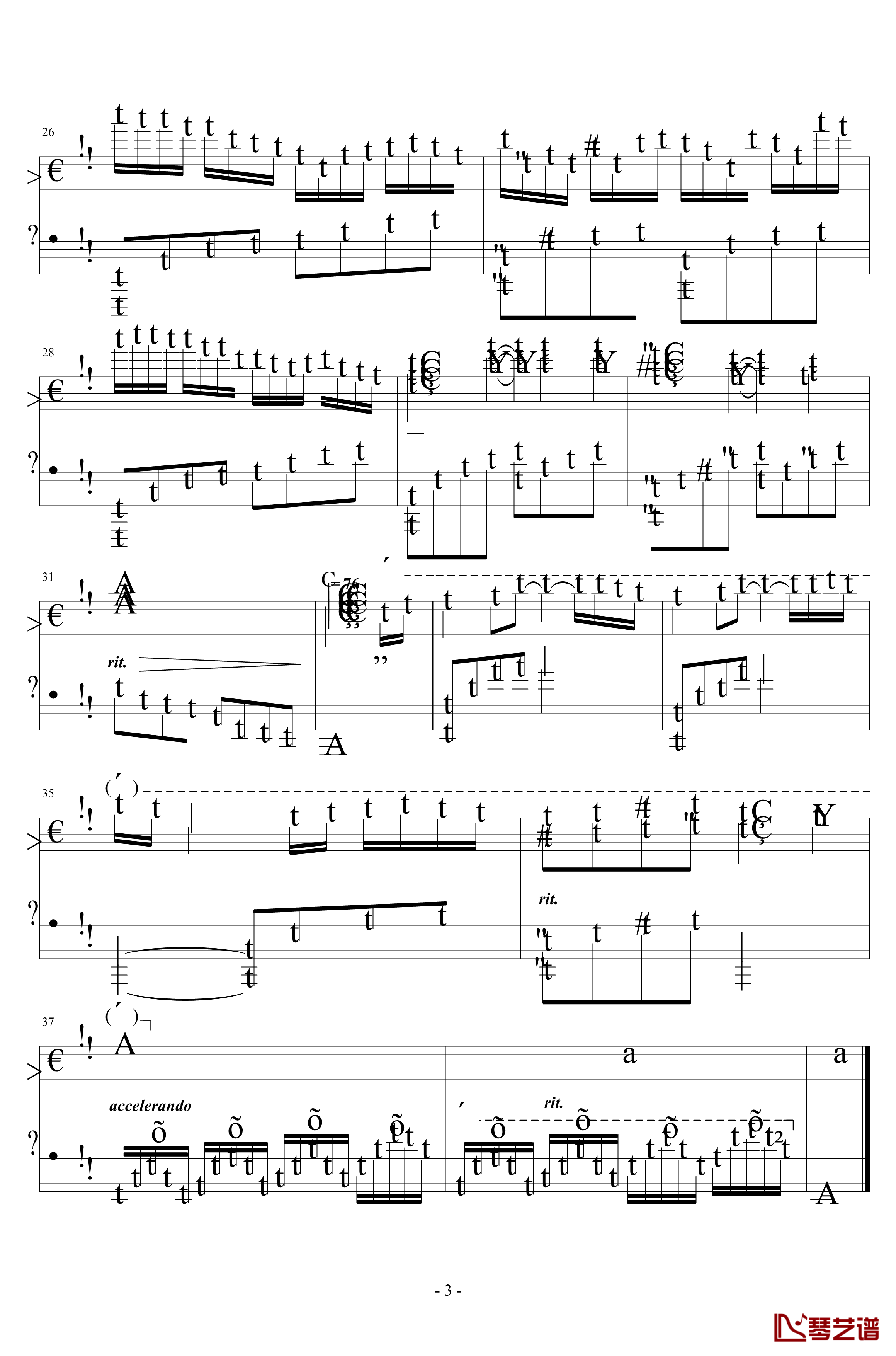 The 105th钢琴谱-WhiteCapella