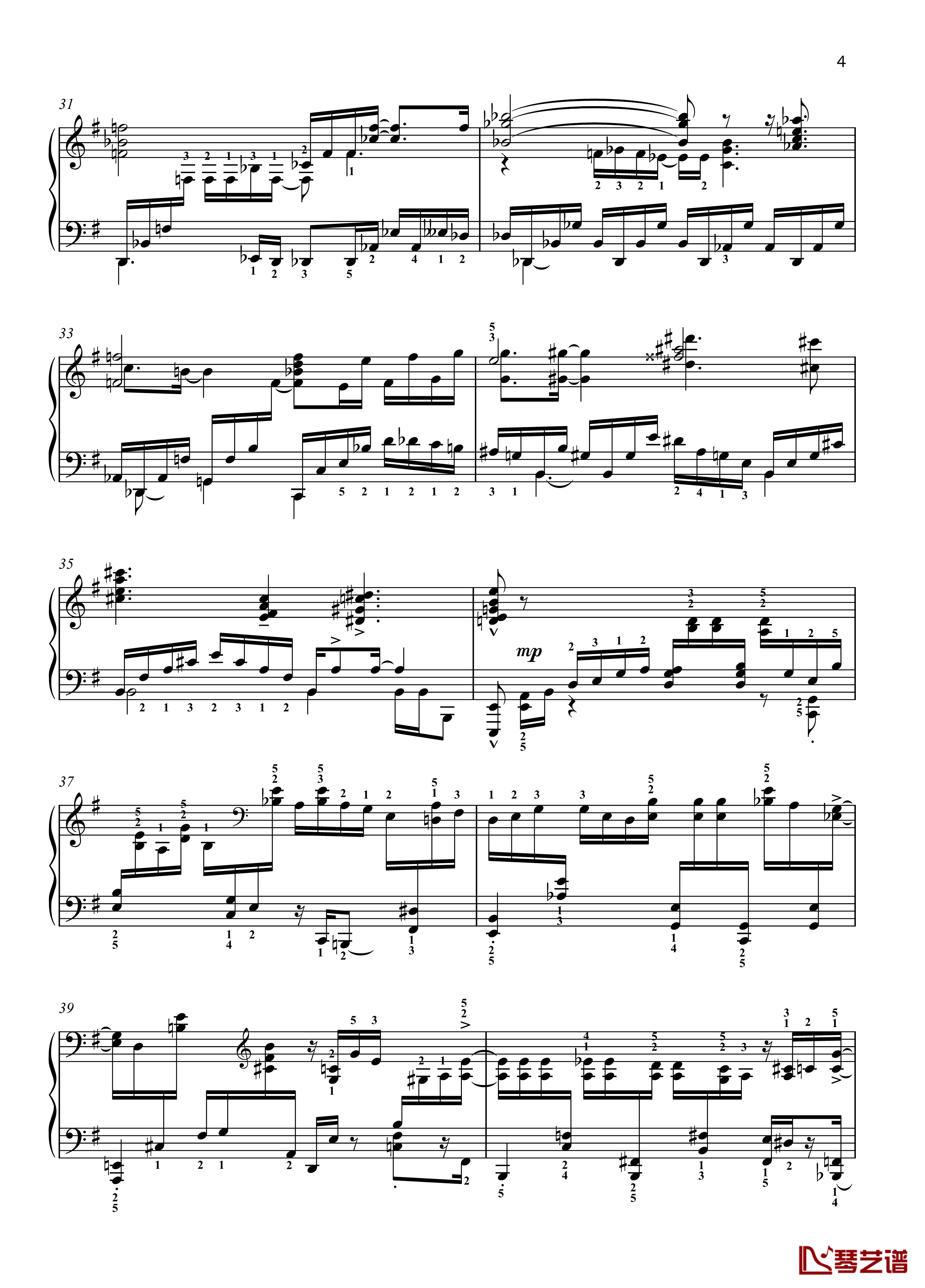 No. 3. Toccatina钢琴谱-带指法-八首音乐会练习曲 Eight Concert ?tudes Op 40-爵士-尼古拉·凯帕斯汀